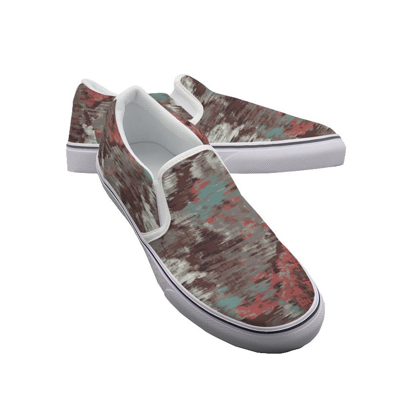 Muted Desert Hues - Women's Slip On Sneakers