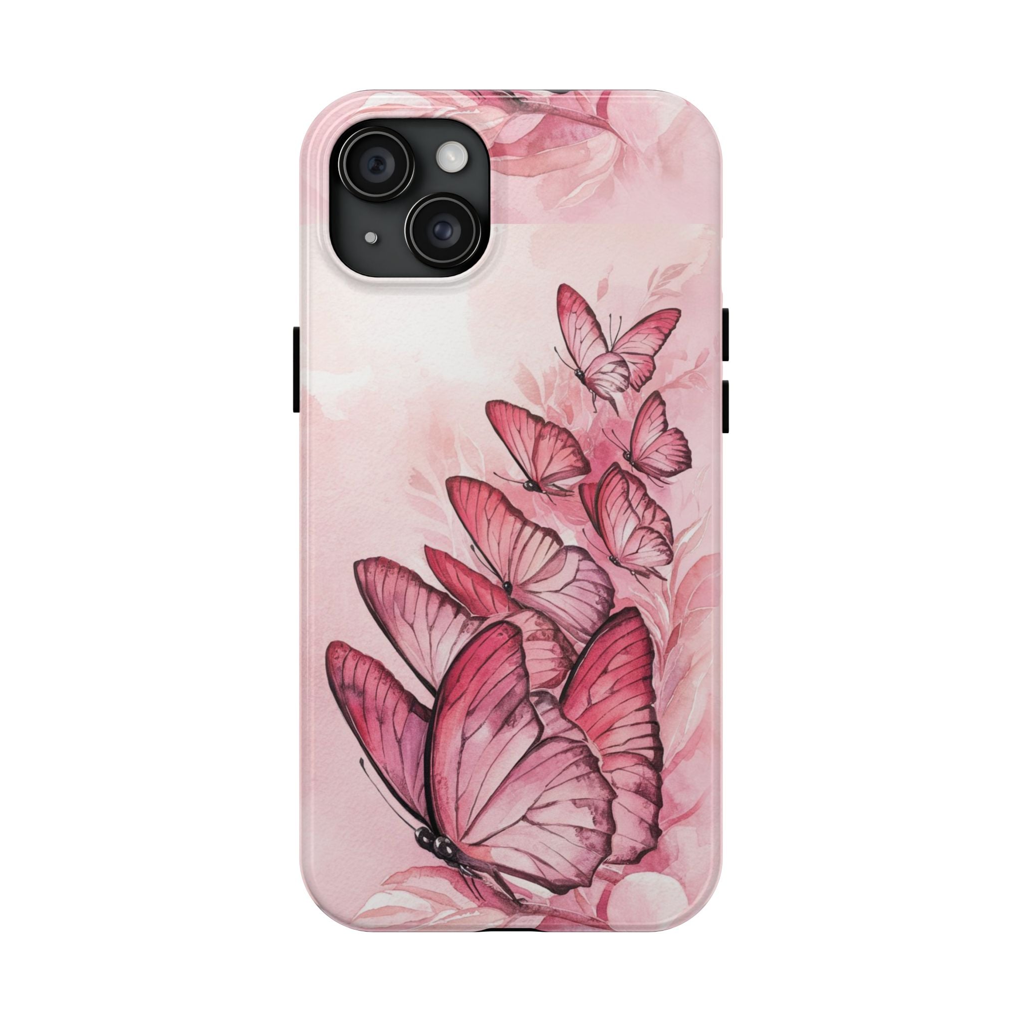 Pink Butterflies - Tough Case for iPhone 14, 15, 16 - Spruced Roost