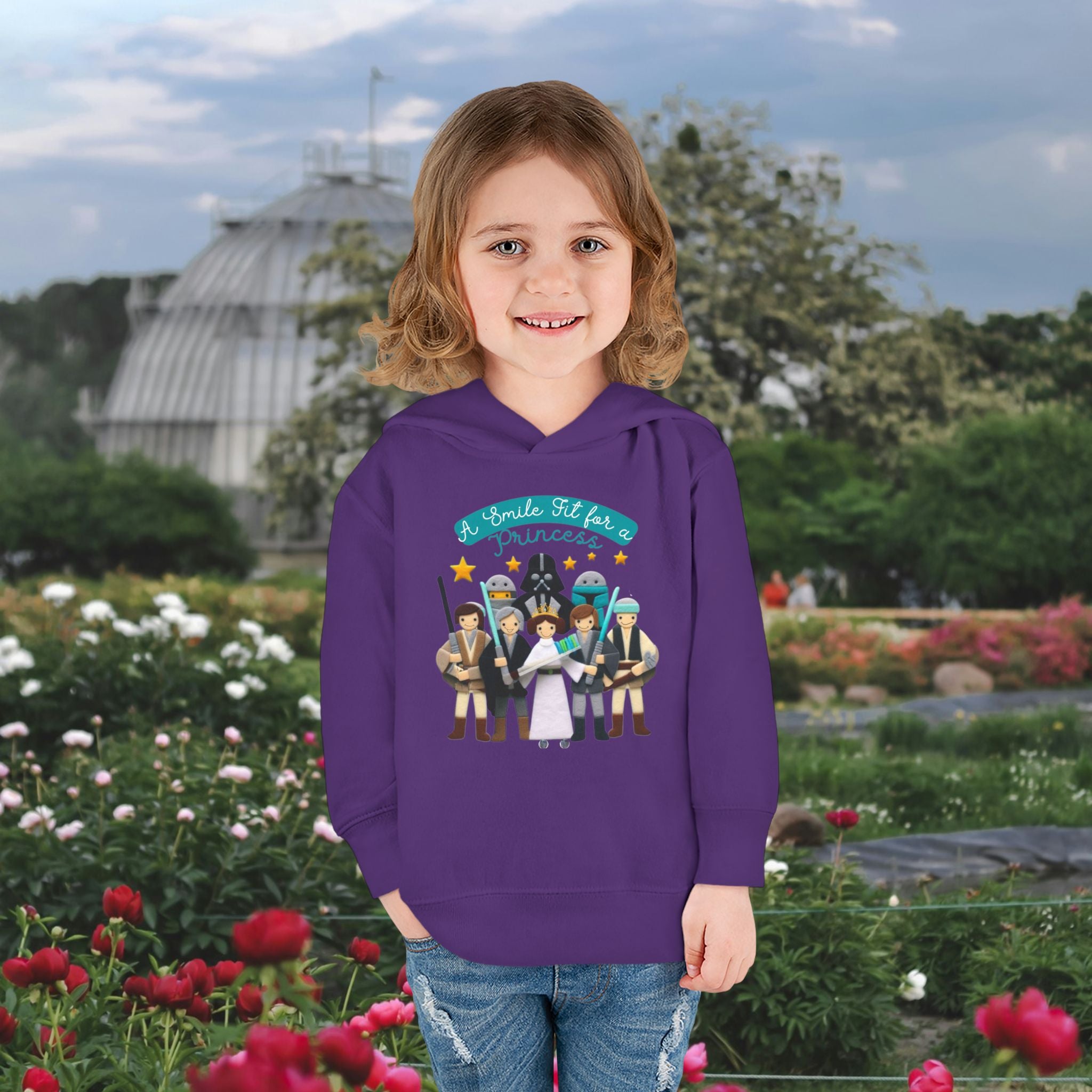 A Smile fit for a Princess - Toddler Pullover Fleece Hoodie