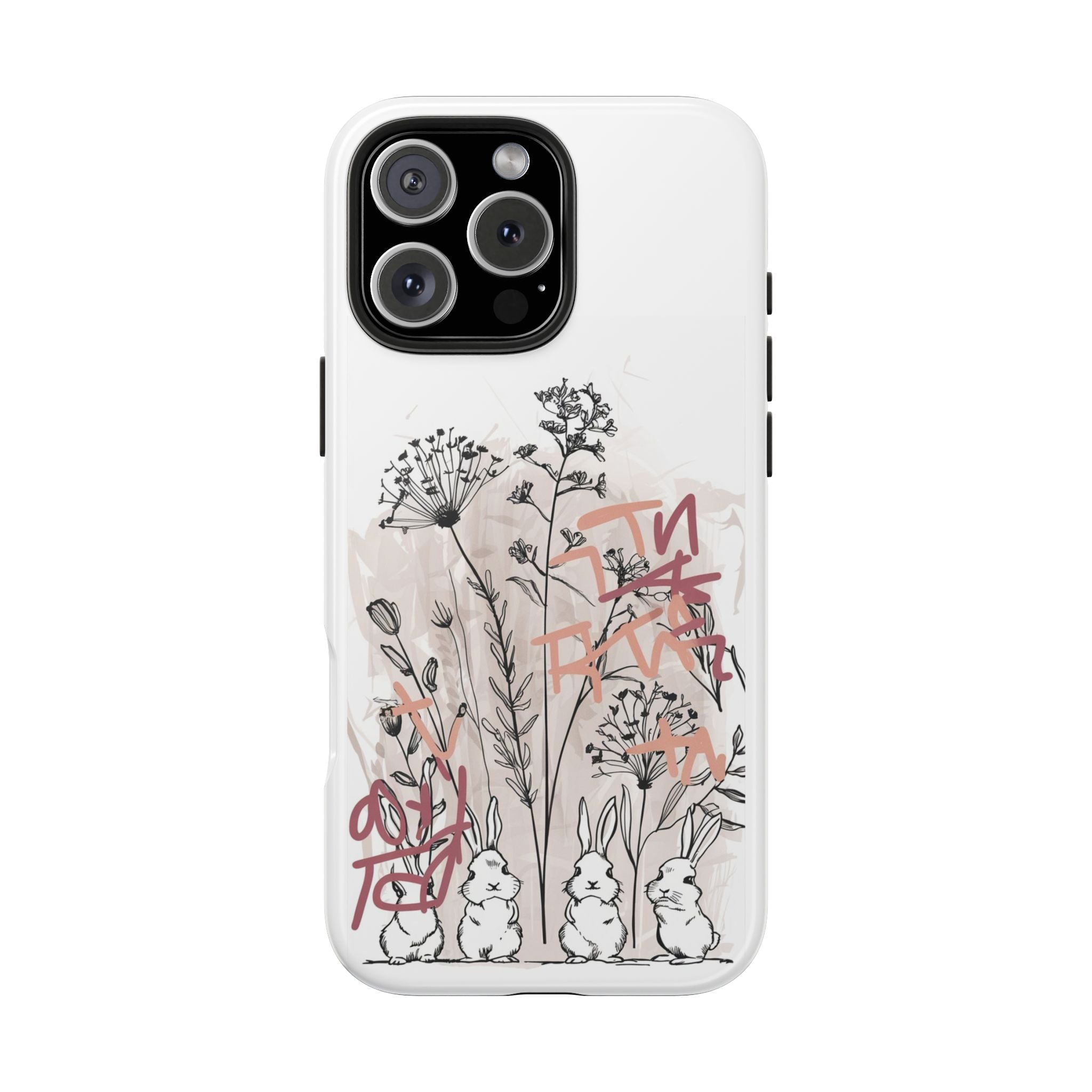 Grafitti Barden Bunnies - Tough Case for iPhone 14, 15, 16 - Spruced Roost