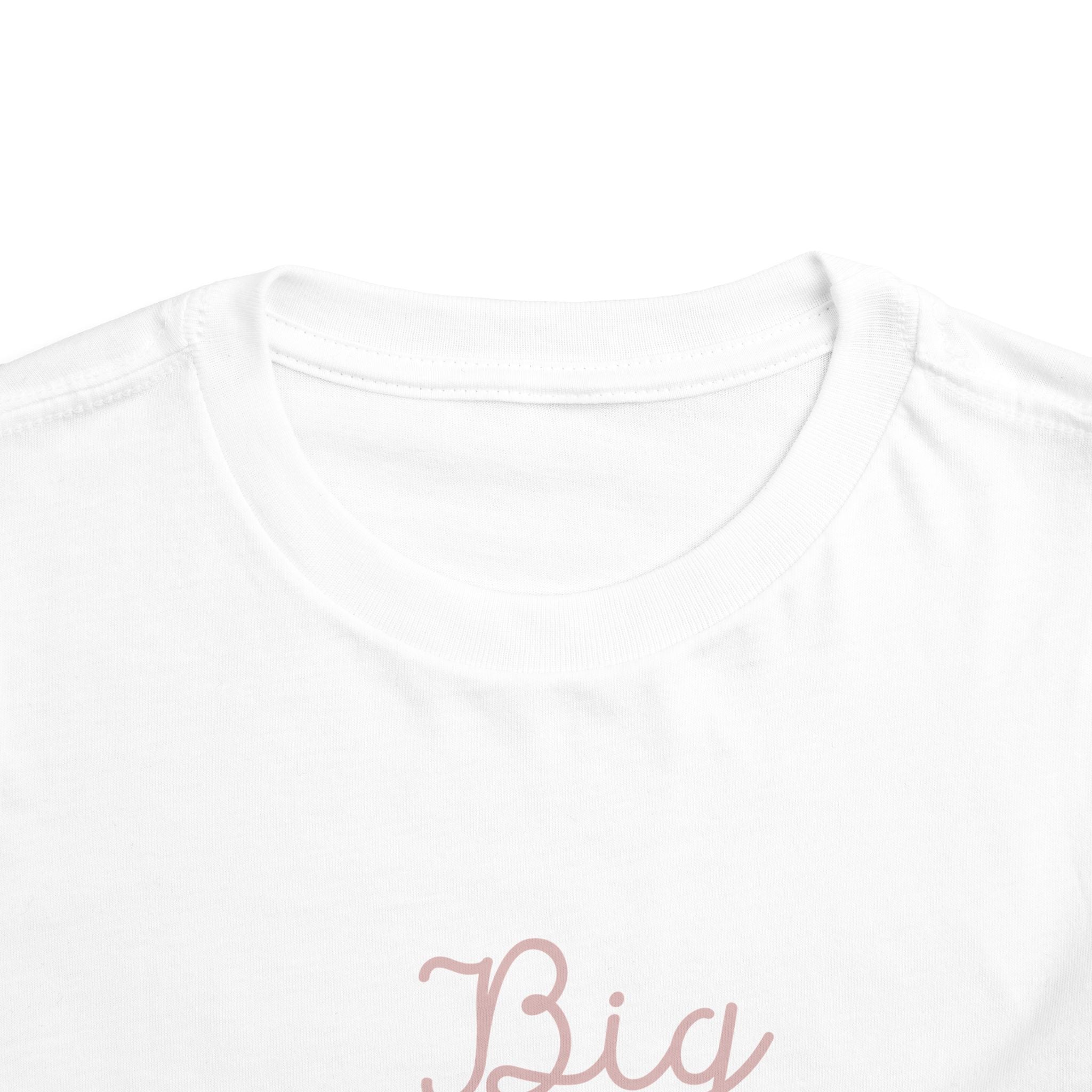 Pink Cursive - Big Sister Baby T-Shirt - Gift for New Siblings, Baby Showers