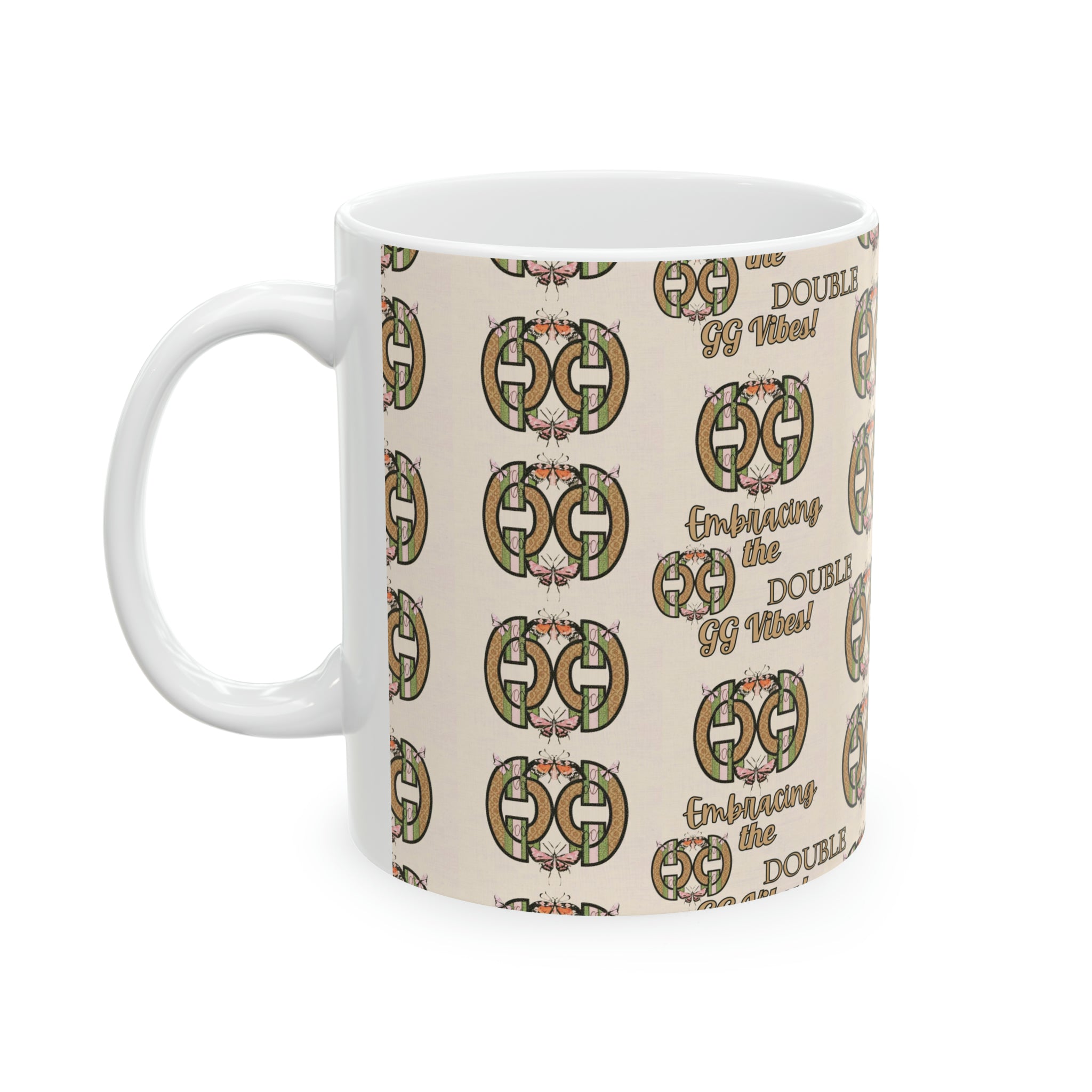 Embracing the Double GG Vibes - Ceramic Mug, 11oz - Spruced Roost