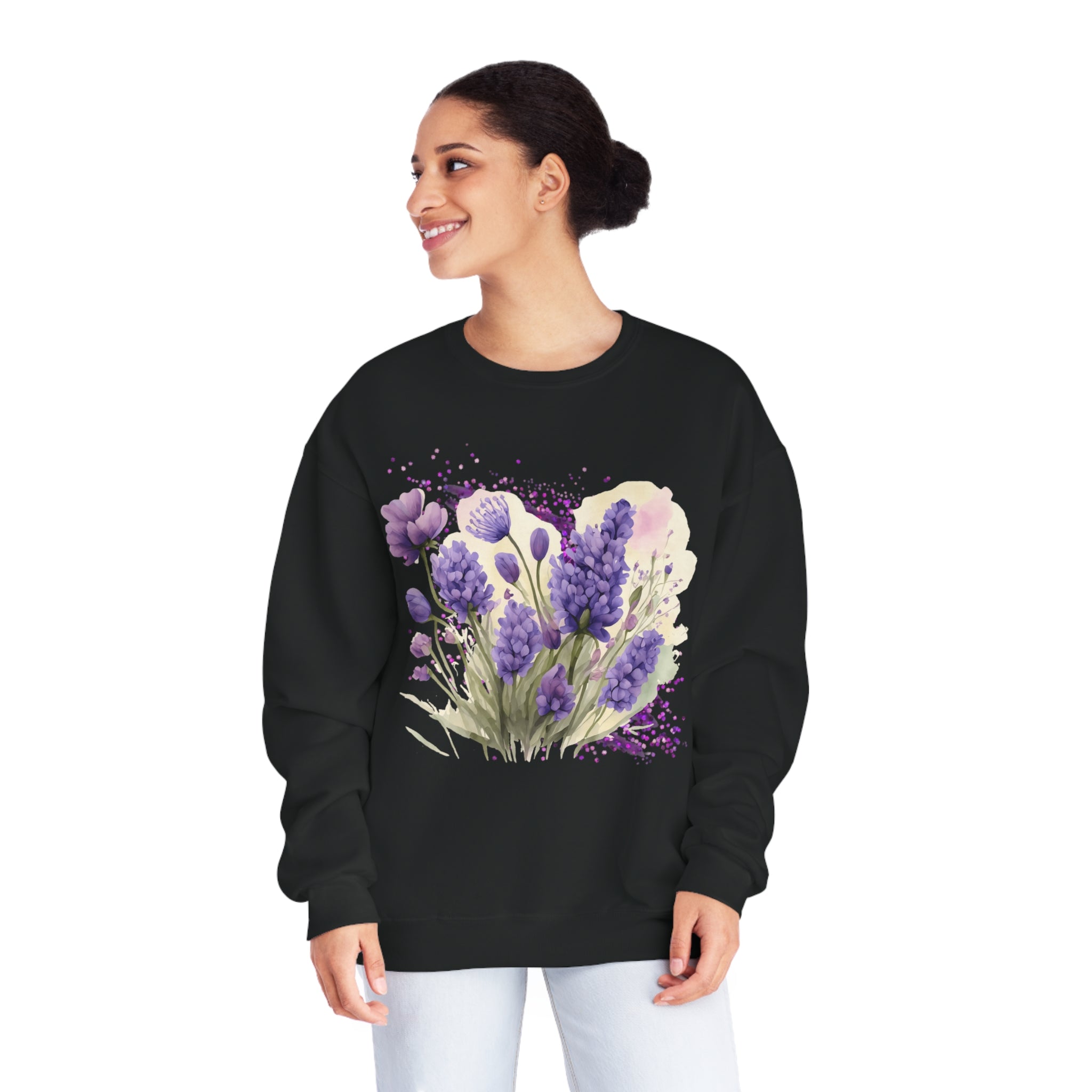 Lavender Glitter Unisex NuBlend® Crewneck Sweatshirt - Spruced Roost