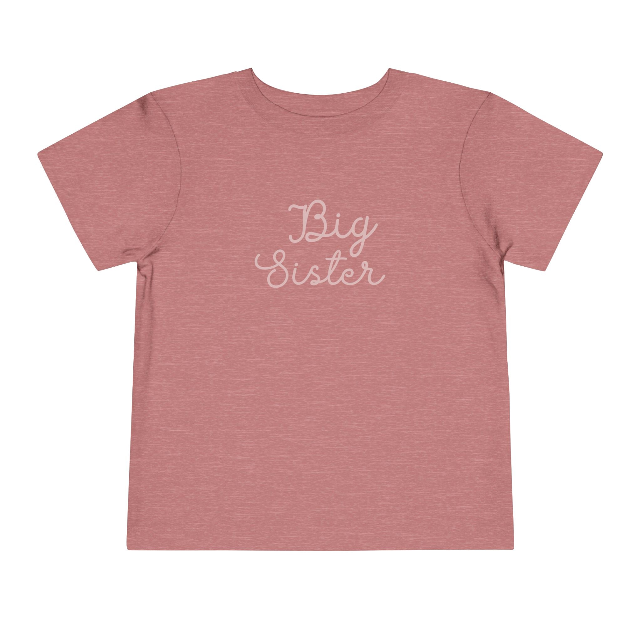 Pink Cursive - Big Sister Baby T-Shirt - Gift for New Siblings, Baby Showers