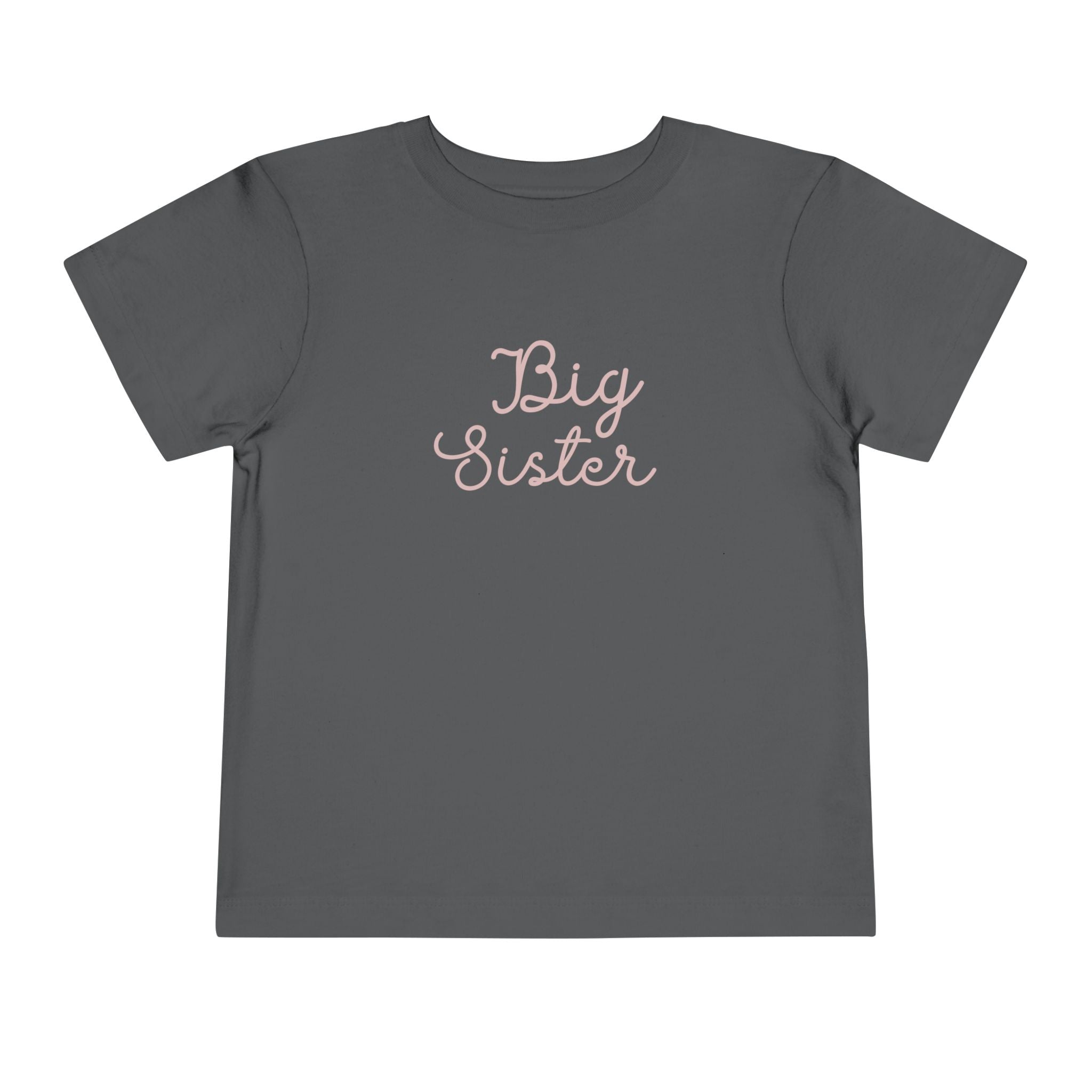 Pink Cursive - Big Sister Baby T-Shirt - Gift for New Siblings, Baby Showers