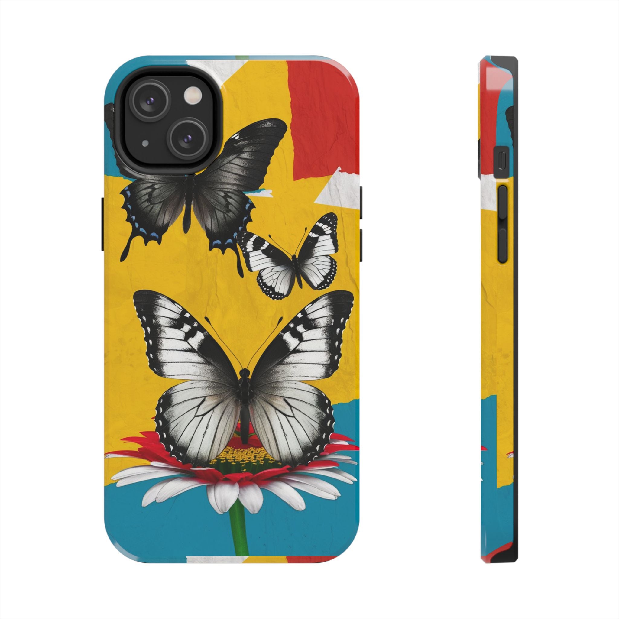 Abstract Gerber and Butterfly - Tough Case for iPhone 14, 15, 16 - Spruced Roost
