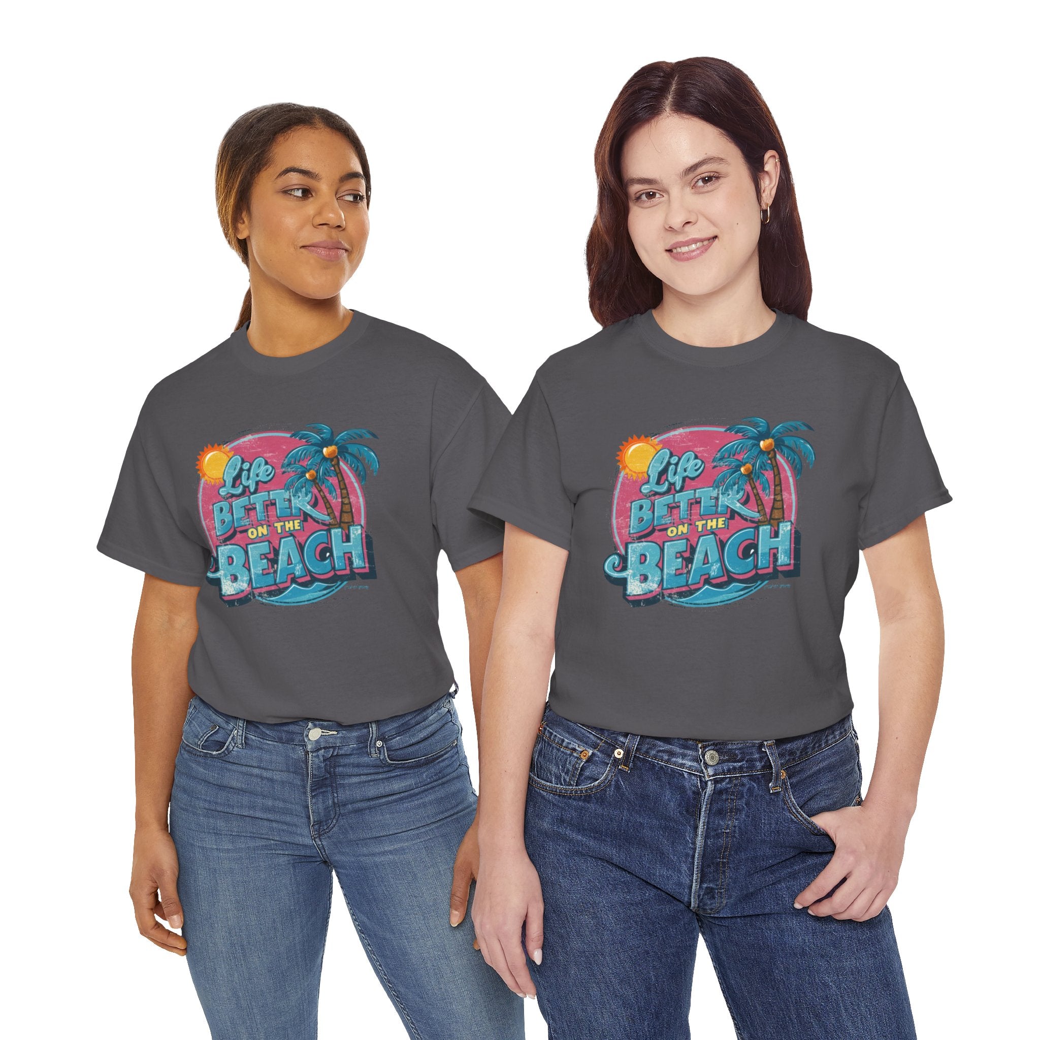Life is Better at the Beach - Unisex Heavy Cotton Tee - Spruced Roost