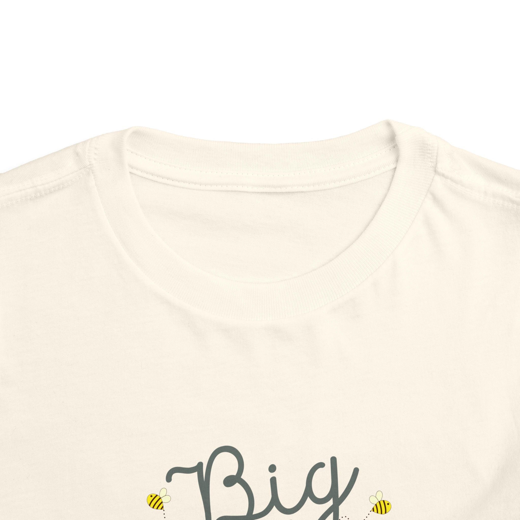 Big Sister Bees & Daisy Green Cursive - Big Sister Kids' T-Shirt - 3/4-7/8