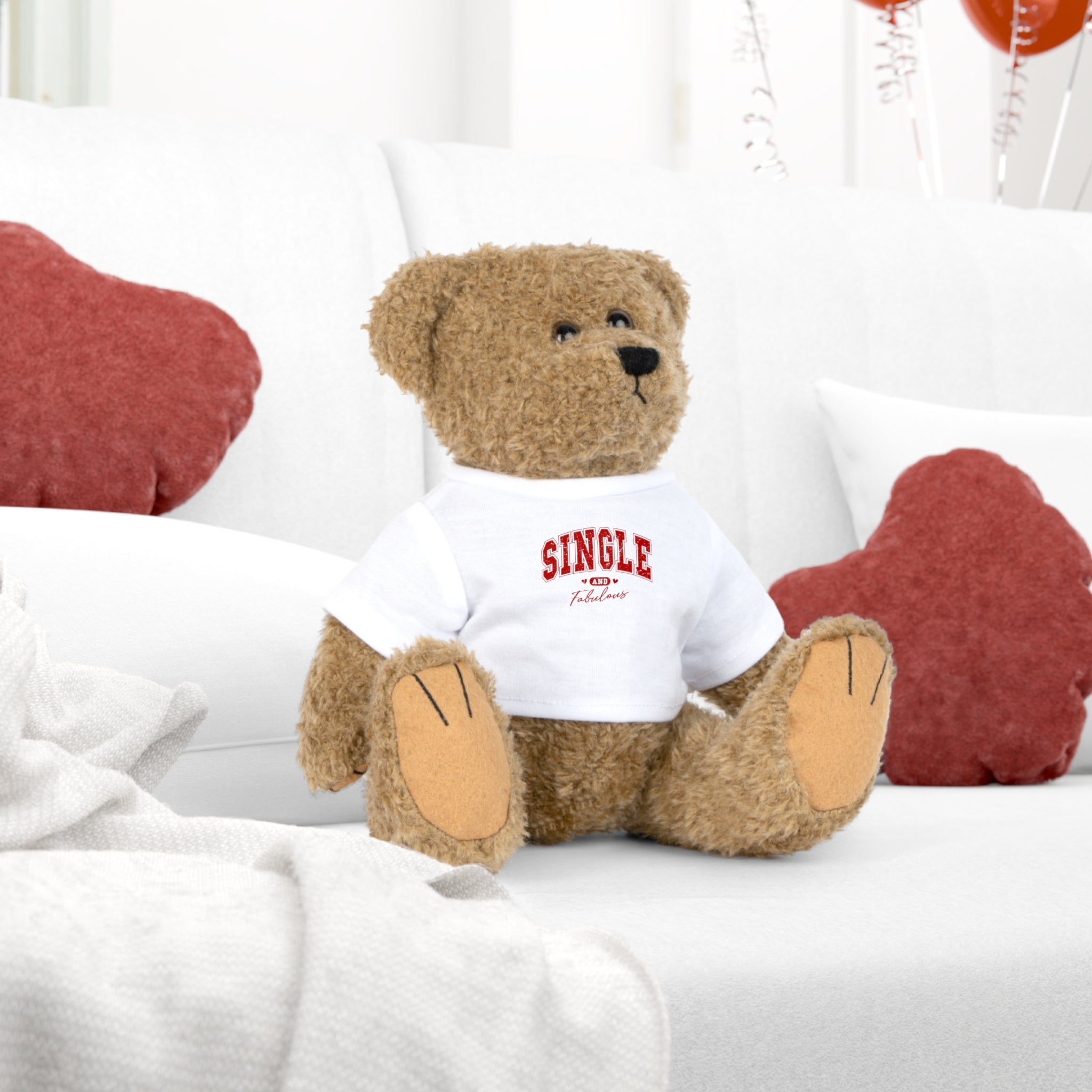 Single and Fabulous Plush Toy Bear with T-Shirt