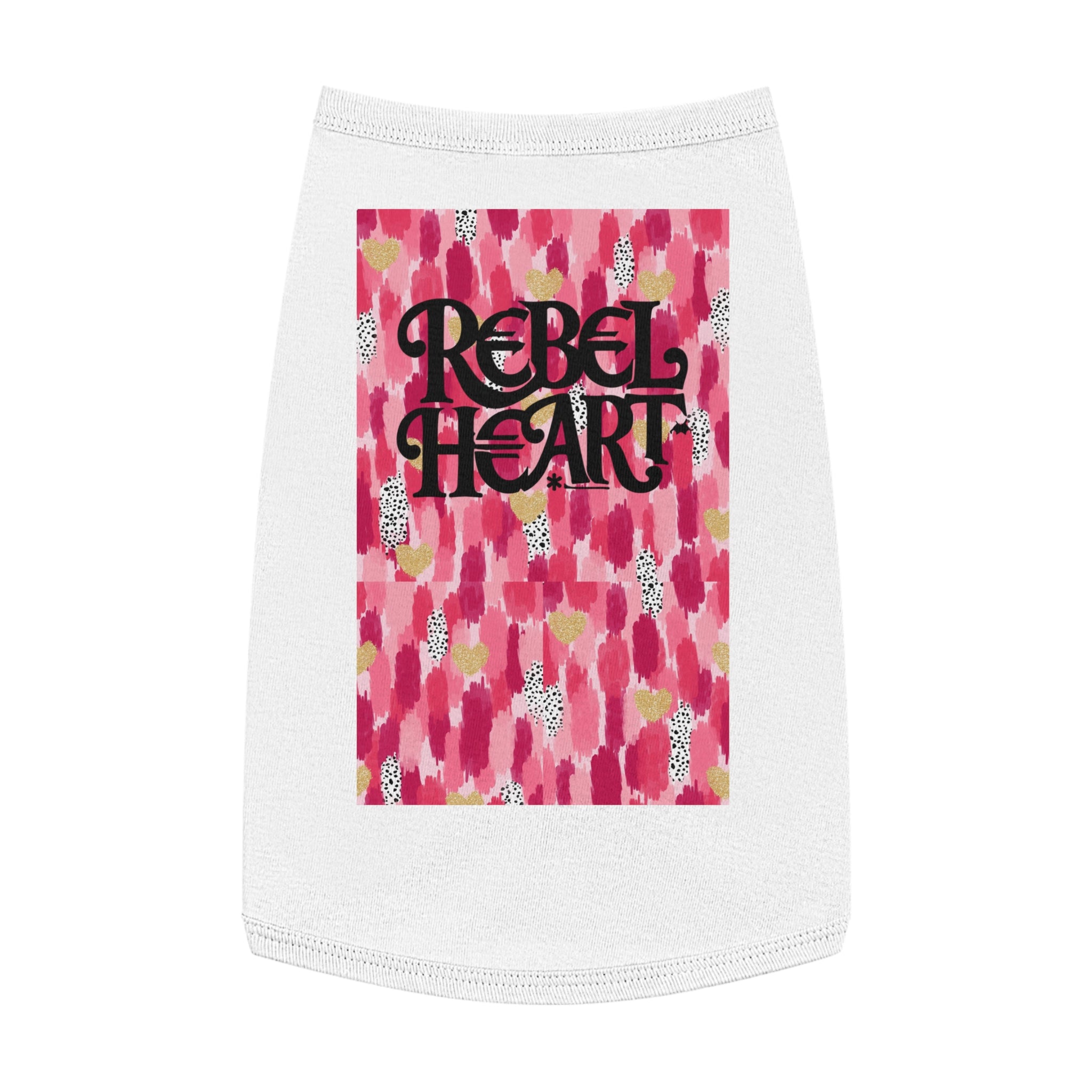 Rebel Heart Pink Confetti Pet Shirt - Stylish and Playful Dog Apparel