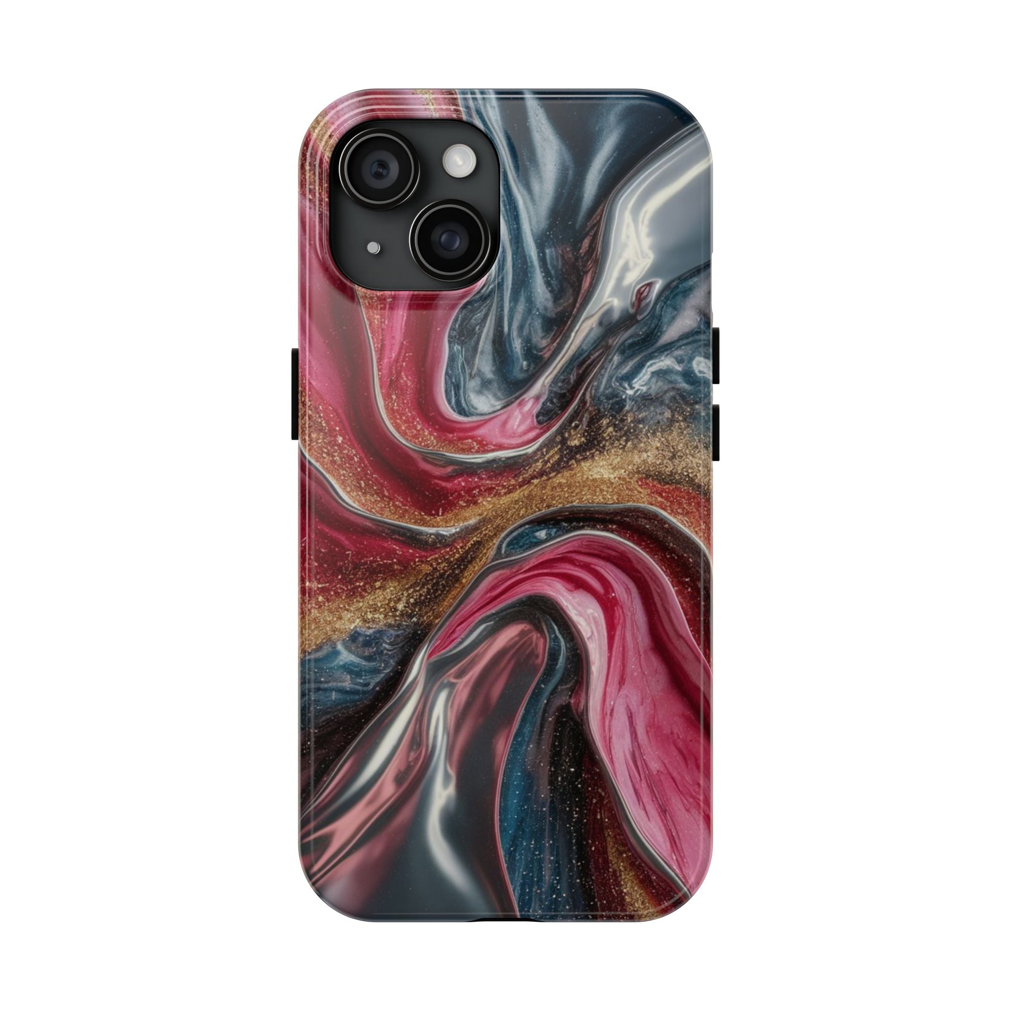 Metallic Swirl - Tough Case for iPhone 14, 15, 16 - Spruced Roost