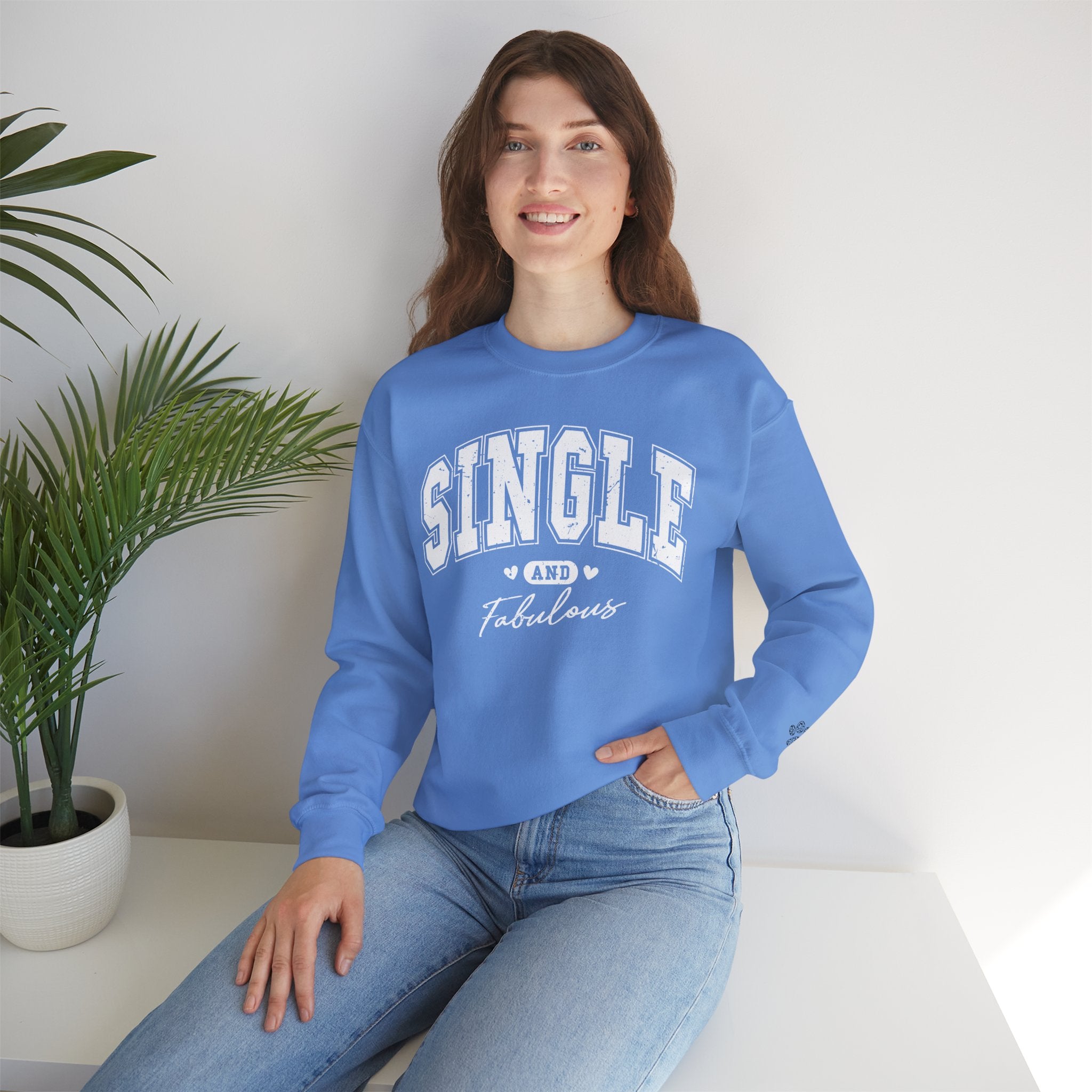 Single and Fabulous - Women's Heavy Blend™ Crewneck Sweatshirt