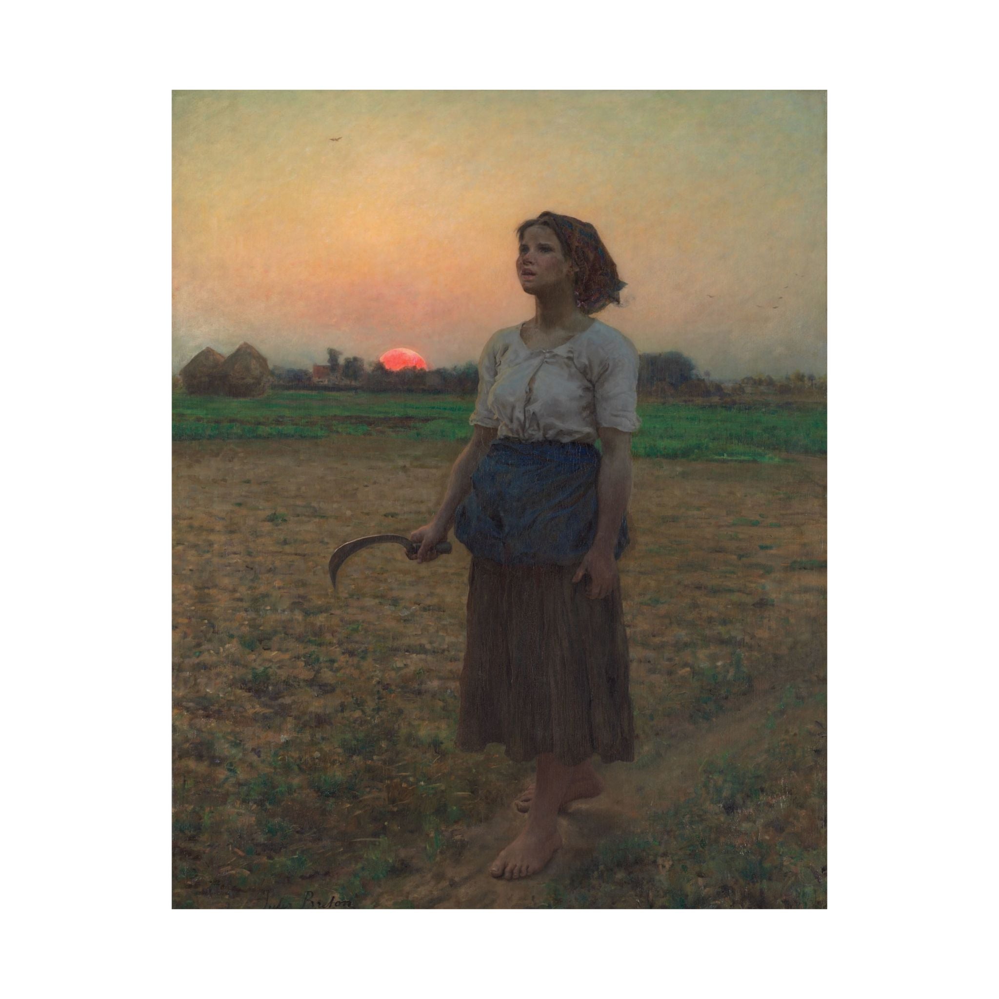 Le Breton Sunset Harvest Hope Art Poster | Matte Vertical Print for Home Decor