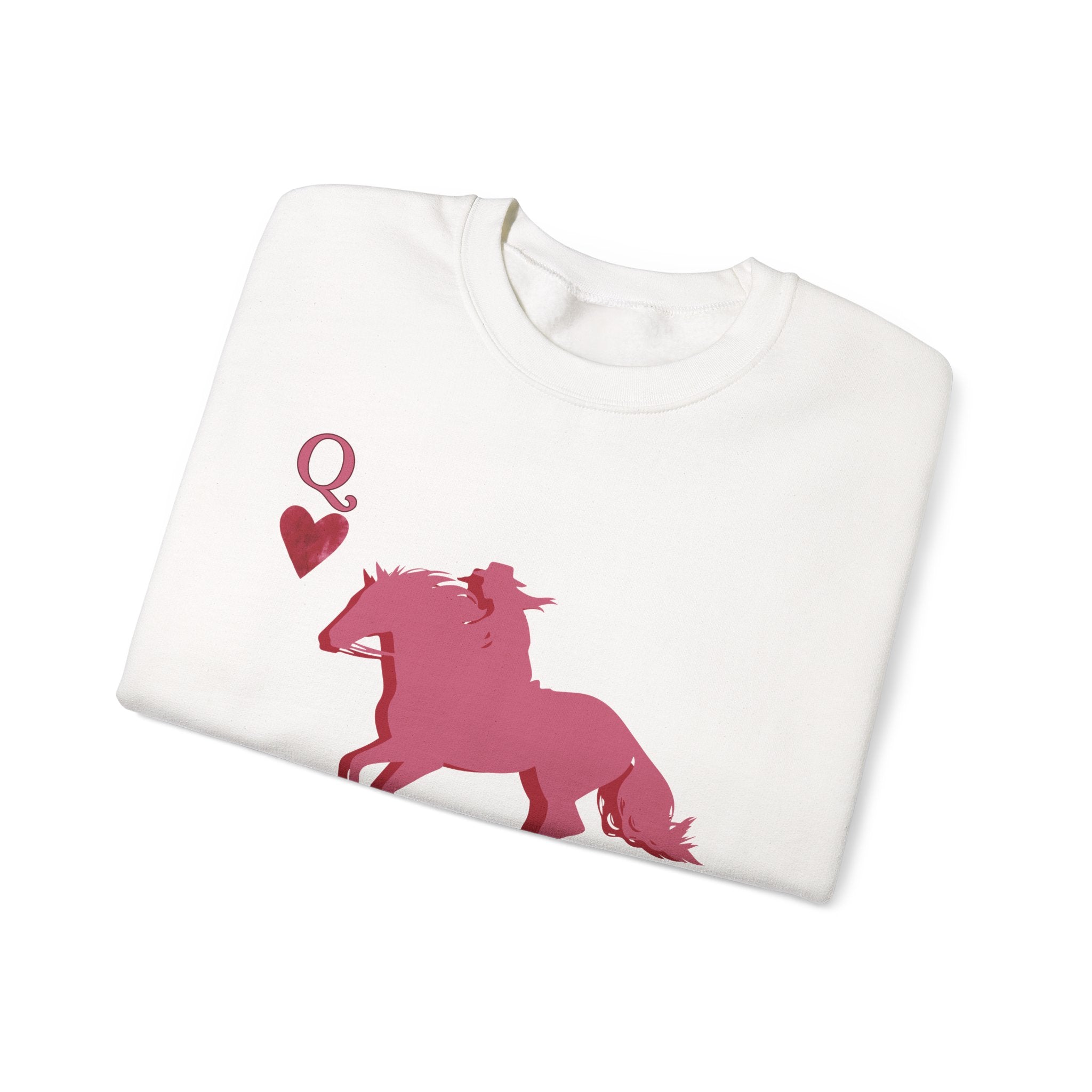 Queen of Hearts - Ace up your sleeve - Cowgirl Queen rewneck Sweatshirt — - Spruced Roost