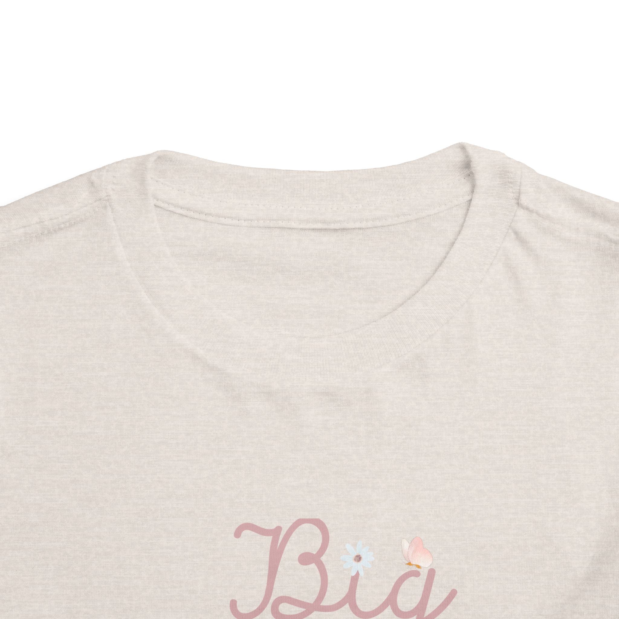 Daisy Pink Cursive - Big Sister Kids' T-Shirt -Gift for New Siblinngs - 3/4-7/8