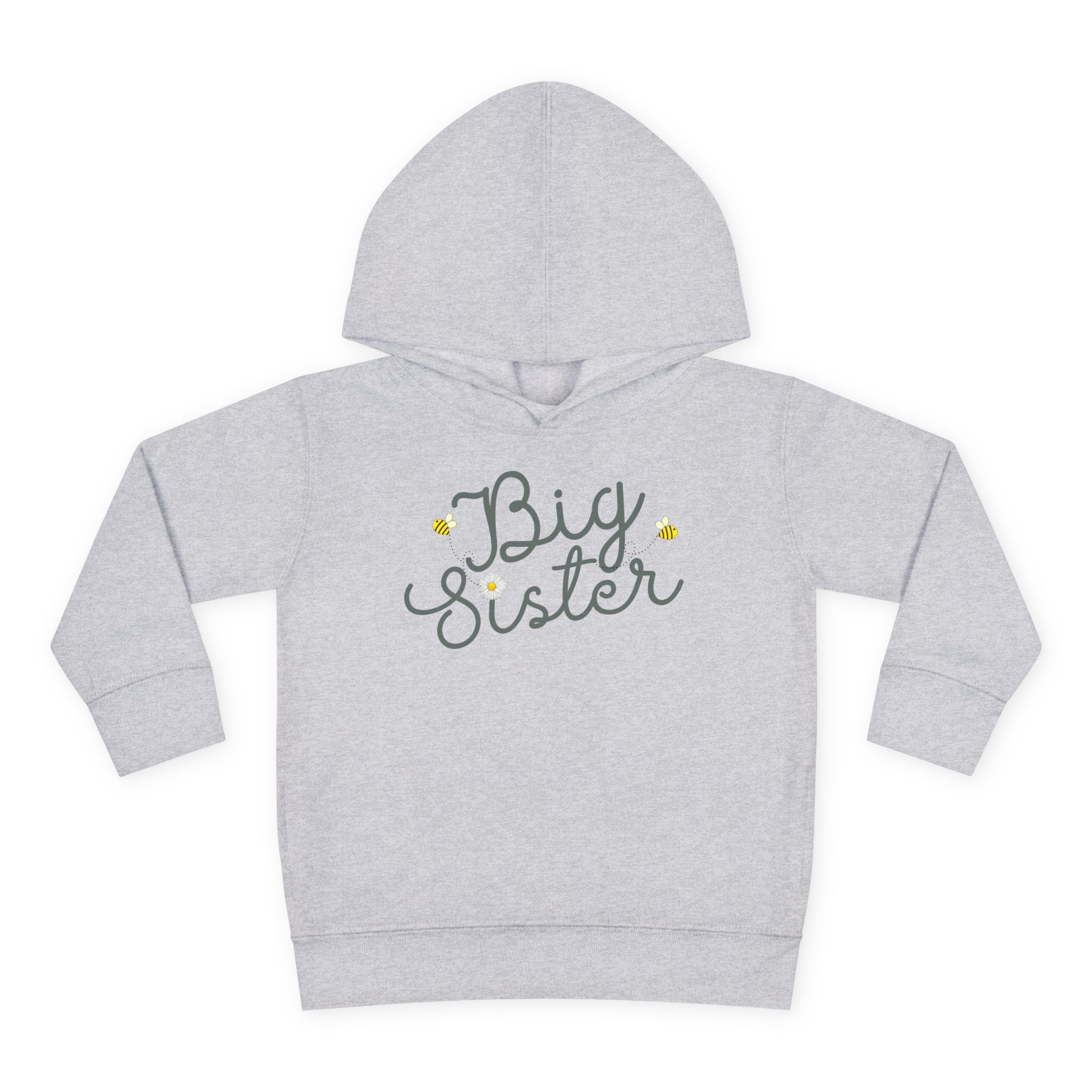 Bees Big Sister - Toddler Pullover Fleece Hoodie - Gift for Sisters
