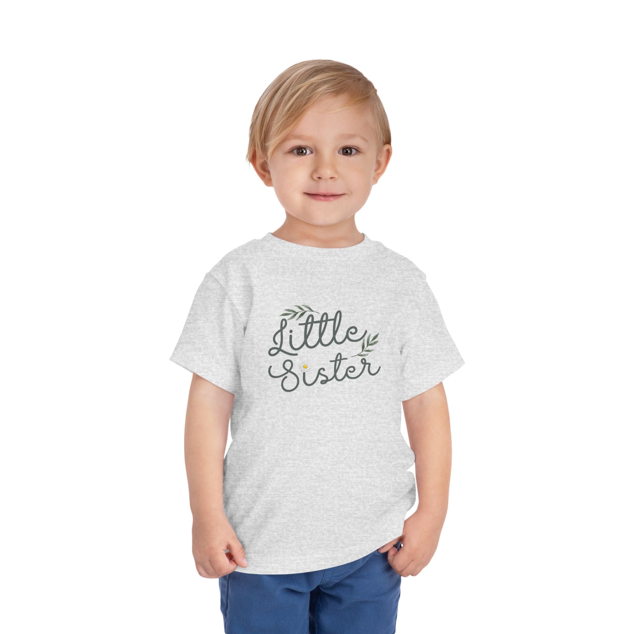 Little Sister Bee & flowers Big Sister Baby T-Shirt | Infant Tee