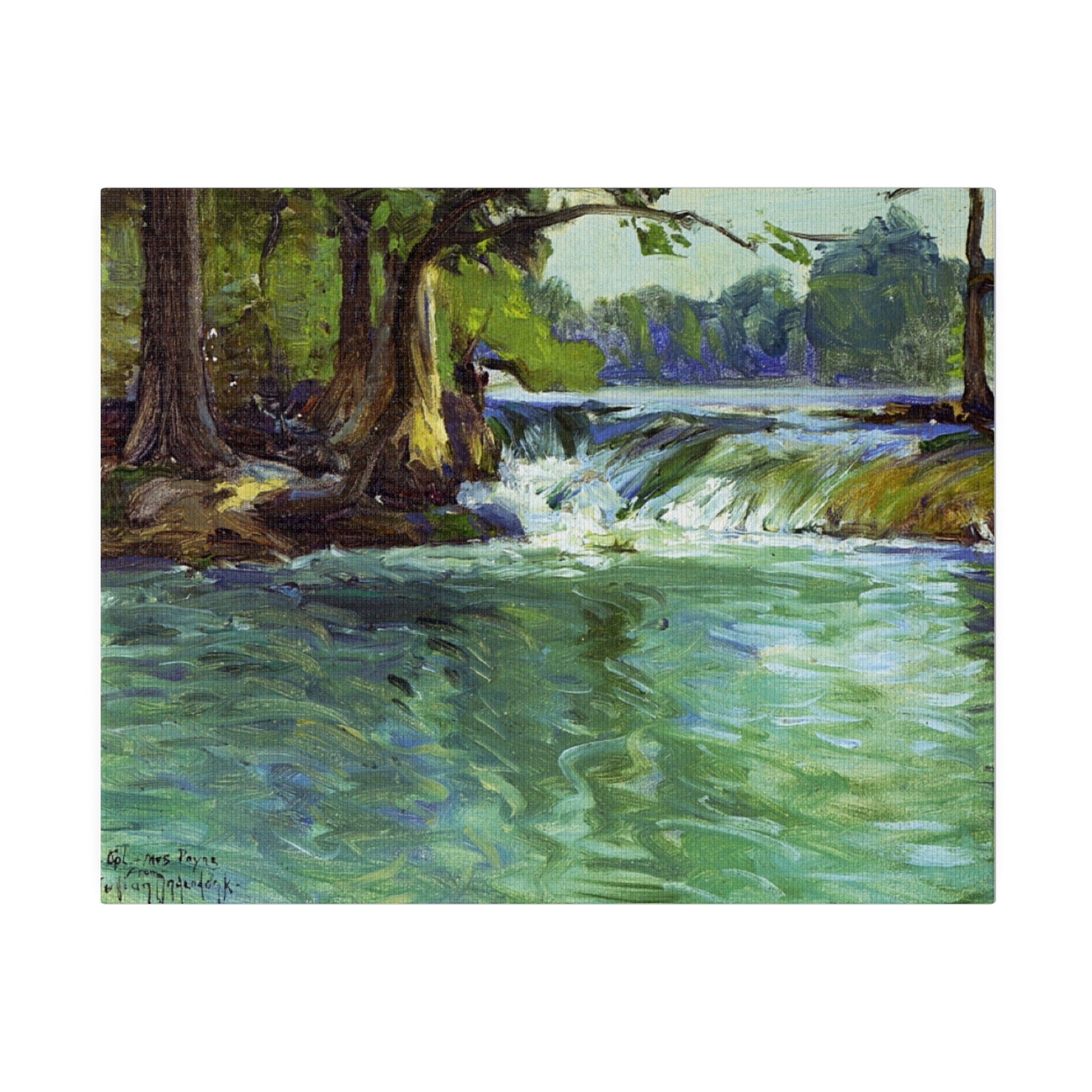 On the Guadalupe - Julian Onderdonk - 1914 Matte Canvas, Stretched, 0.75" - Spruced Roost