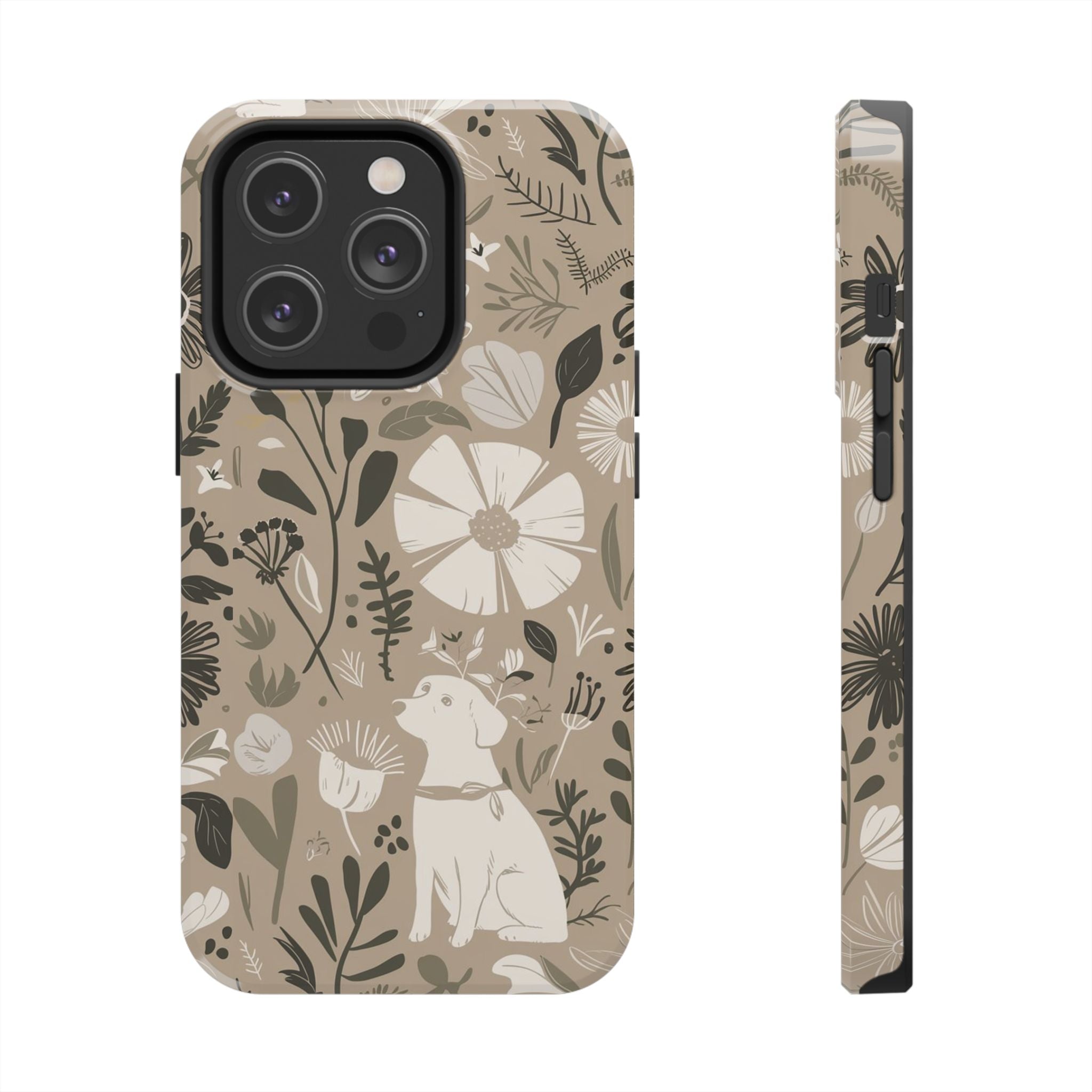 Natural Flower Dog - Tough Case for iPhone 14, 15, 16 - Spruced Roost