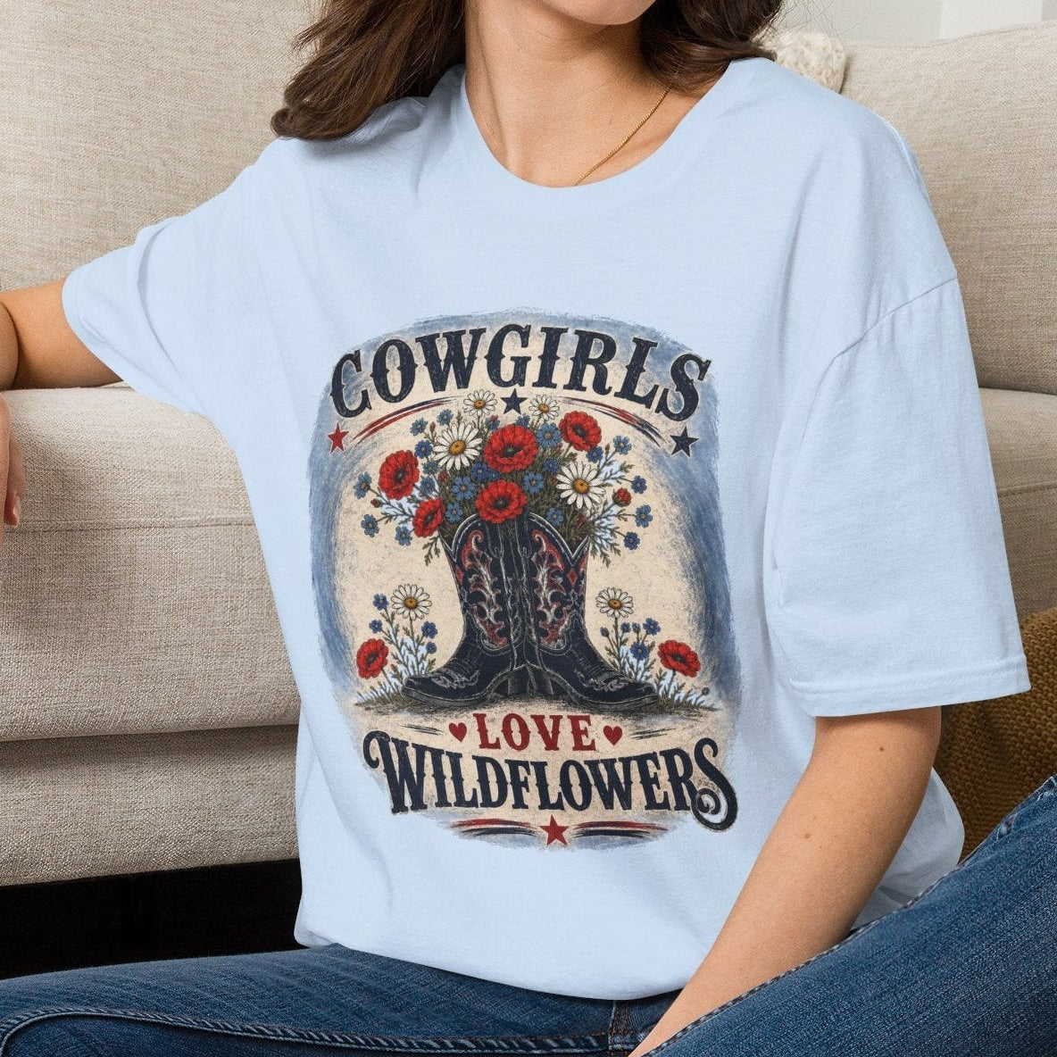 Cowgirls Love Wildflowers - Women's T-shirt