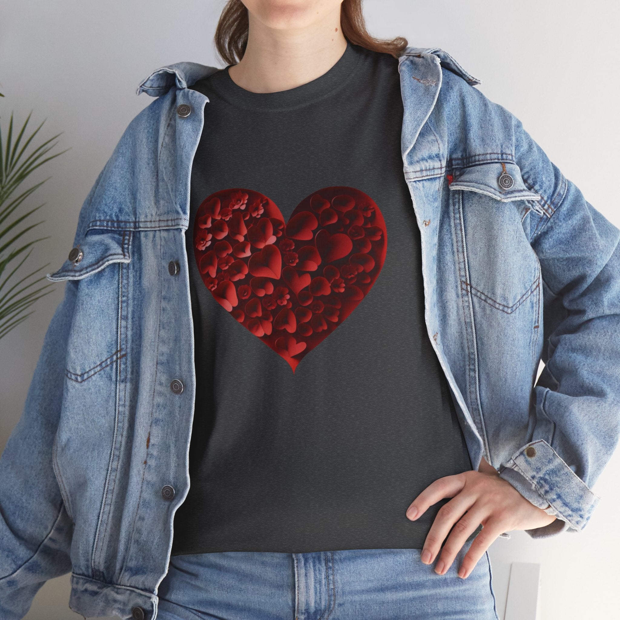 Floral Heart - Unisex Heavy Cotton Tee - Spruced Roost