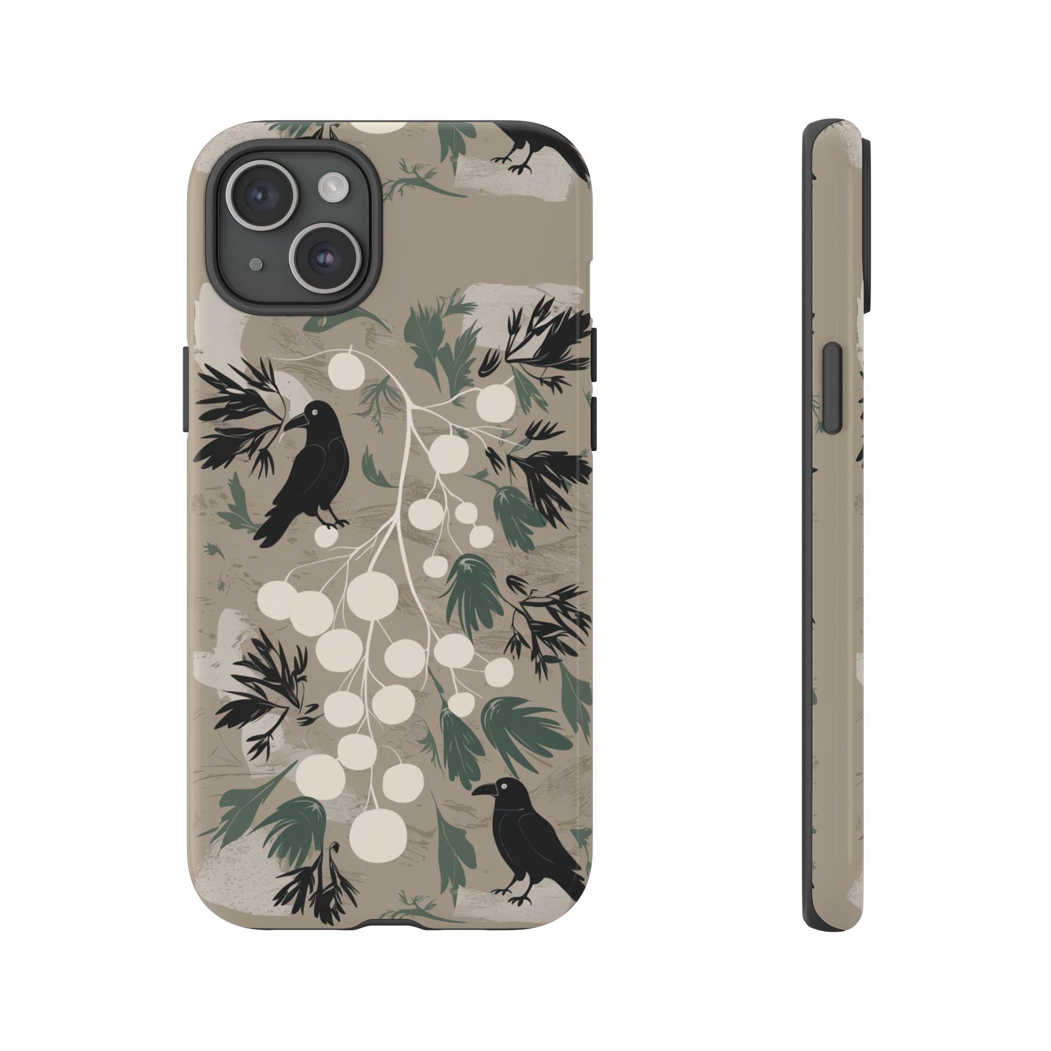 Crows and Berries - Tough Case for iPhone 14, 15, 16 - Spruced Roost
