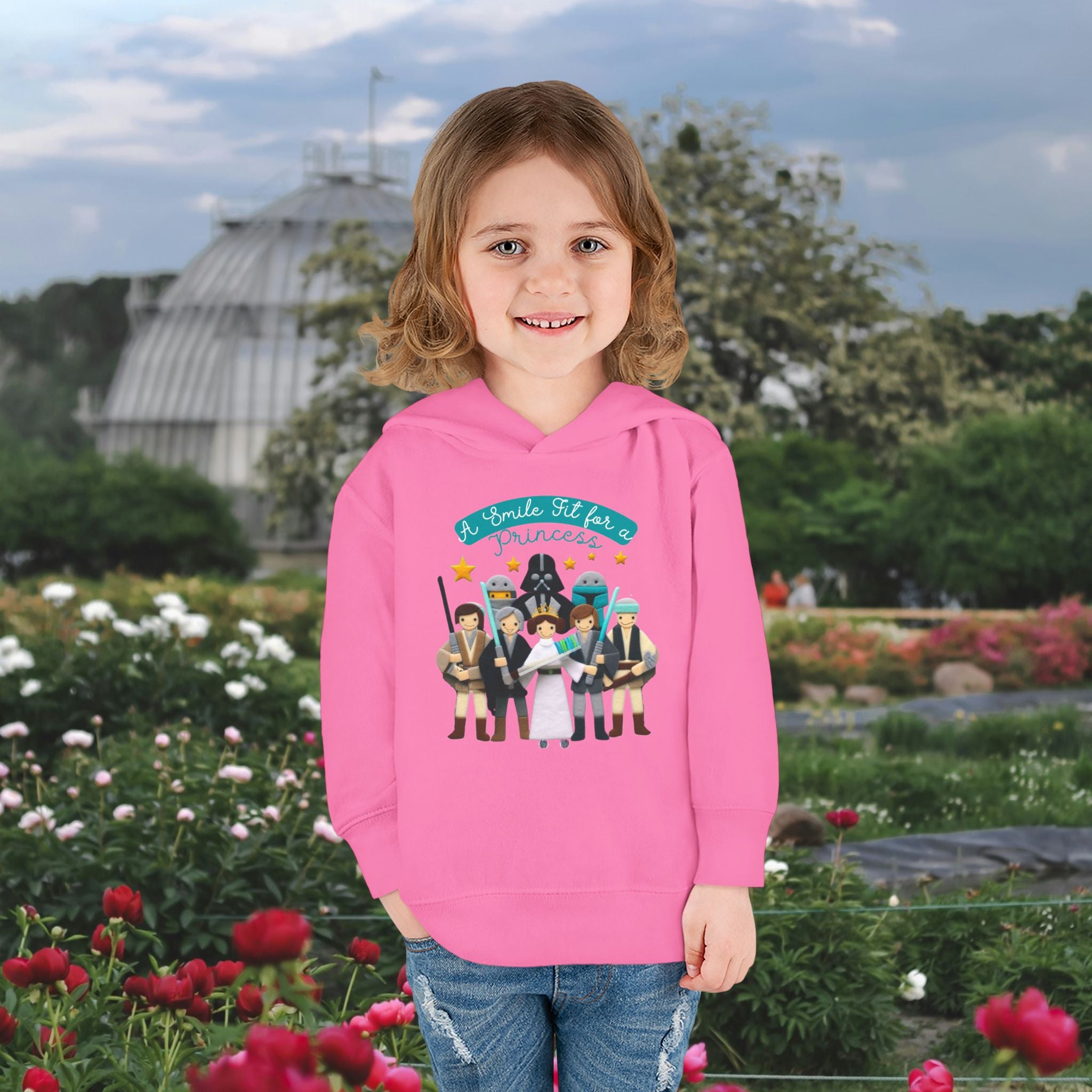 A Smile fit for a Princess - Toddler Pullover Fleece Hoodie
