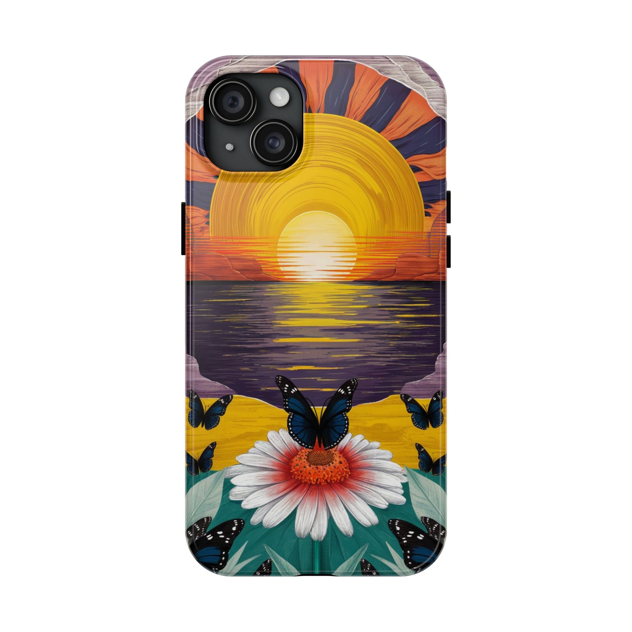 Butterly Sunset Beach - Tough Case for iPhone 14, 15, 16 - Spruced Roost