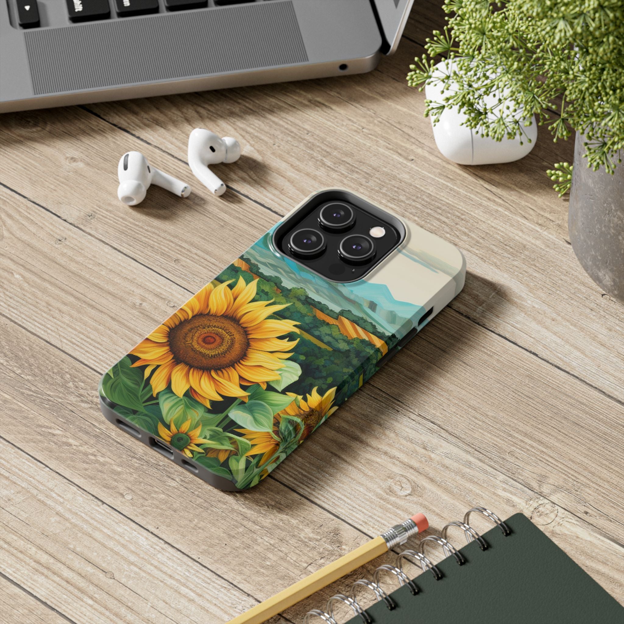 Mountain View Sunflowers - Tough Case for iPhone 14, 15, 16