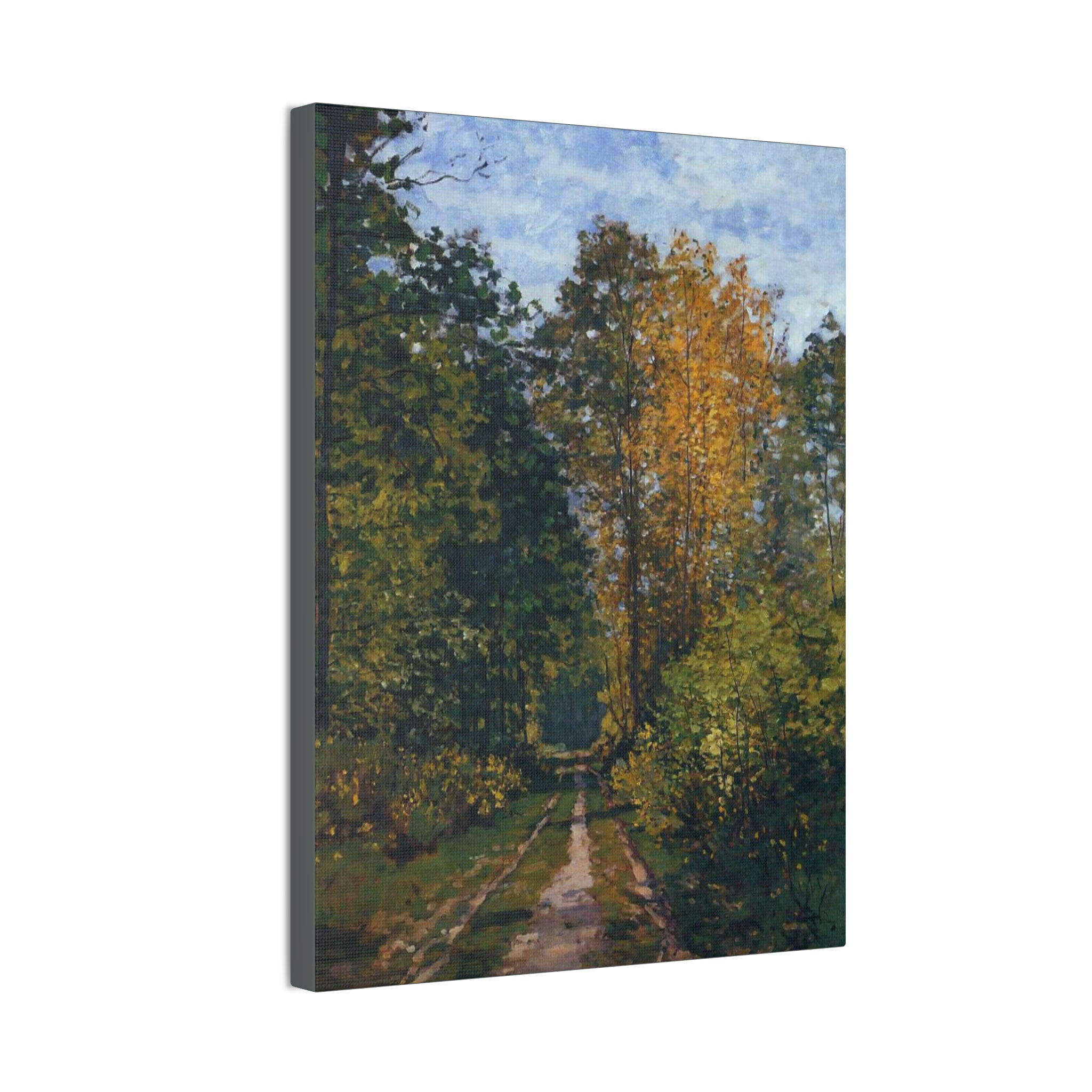 Wooded Path 1865 - Claude Monet - Canvas Stretched, 0.75" - Spruced Roost