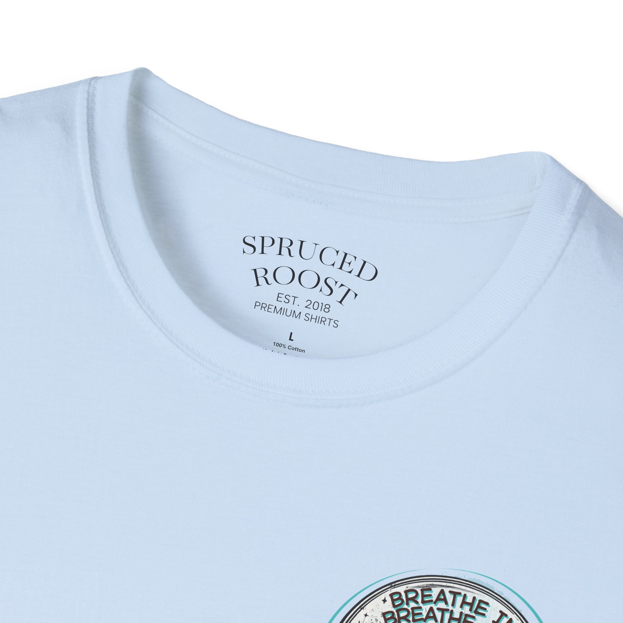 Breathe In, Breathe Out - Women's Unisex Sized Crew Graphic T-Shirt