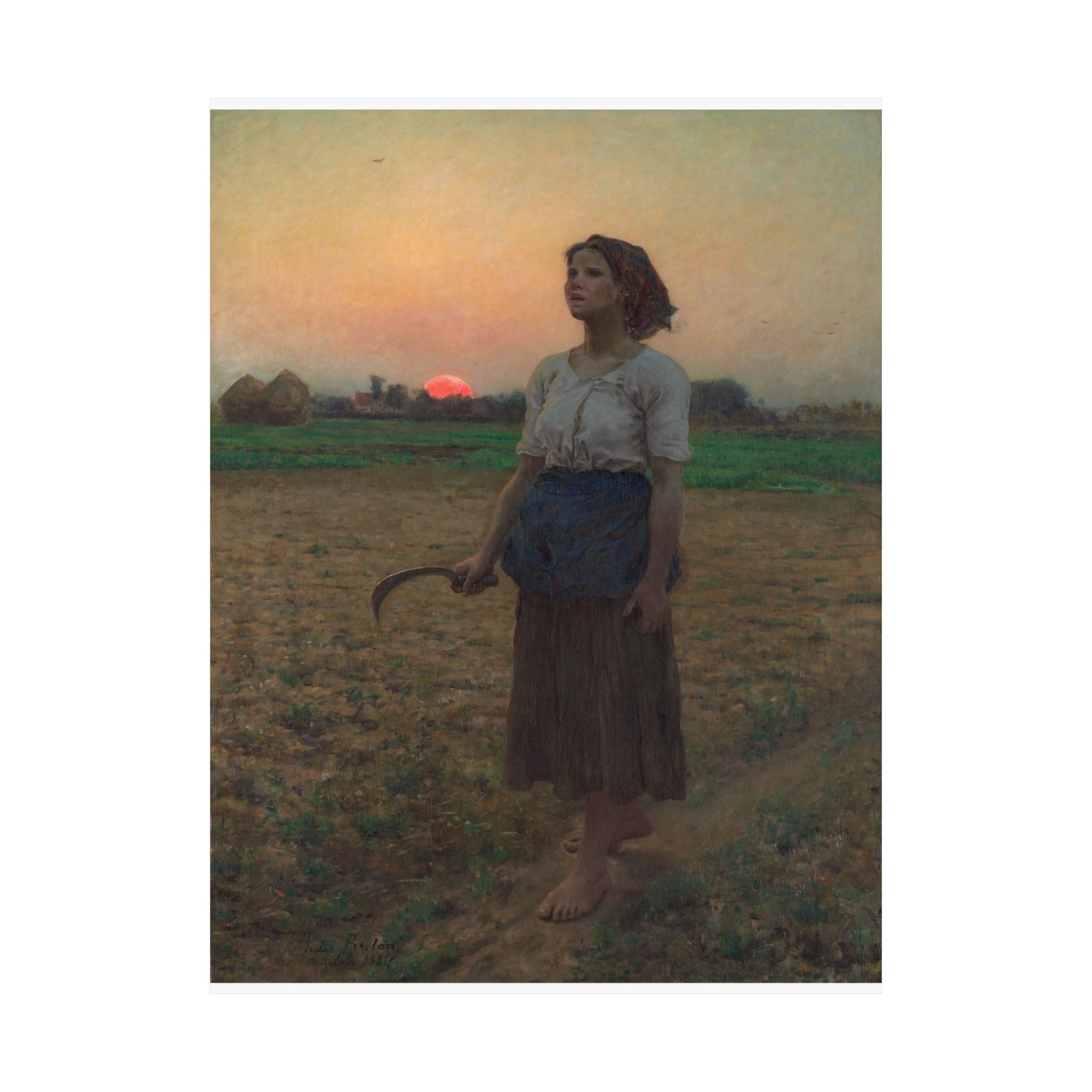 Le Breton Sunset Harvest Hope Art Poster | Matte Vertical Print for Home Decor