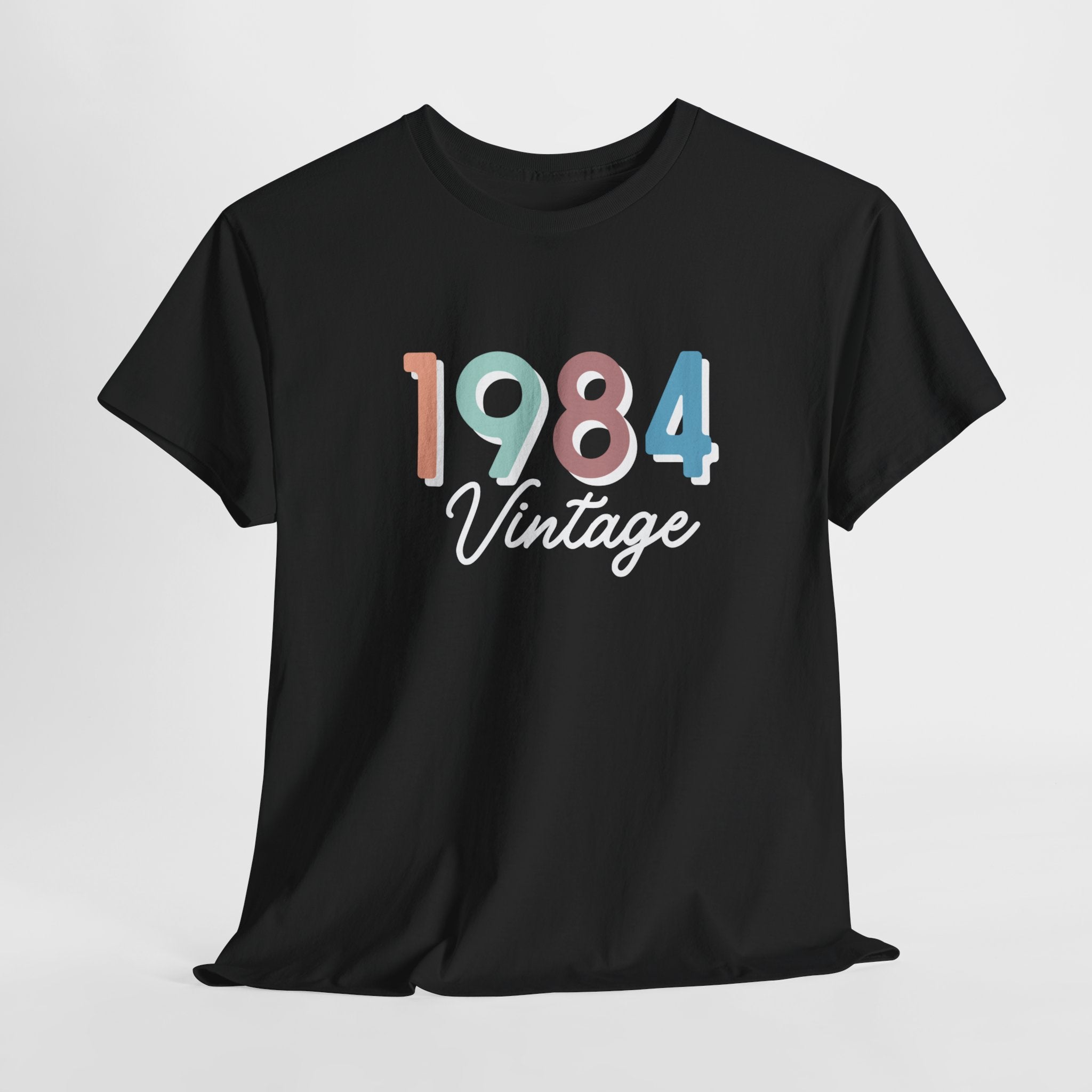 40th Birthday - White Shadow Black Heavy Cotton Tee - Spruced Roost