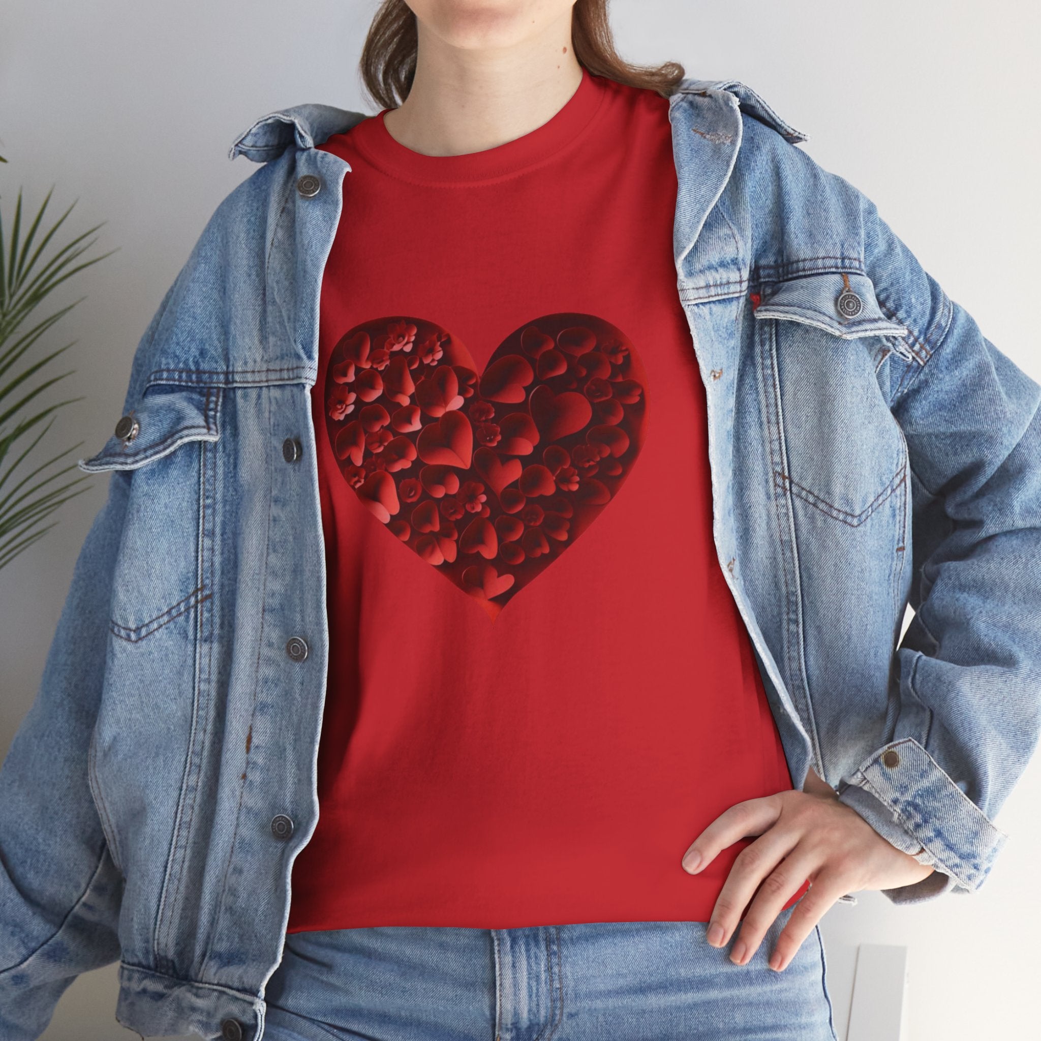 Floral Heart - Unisex Heavy Cotton Tee - Spruced Roost