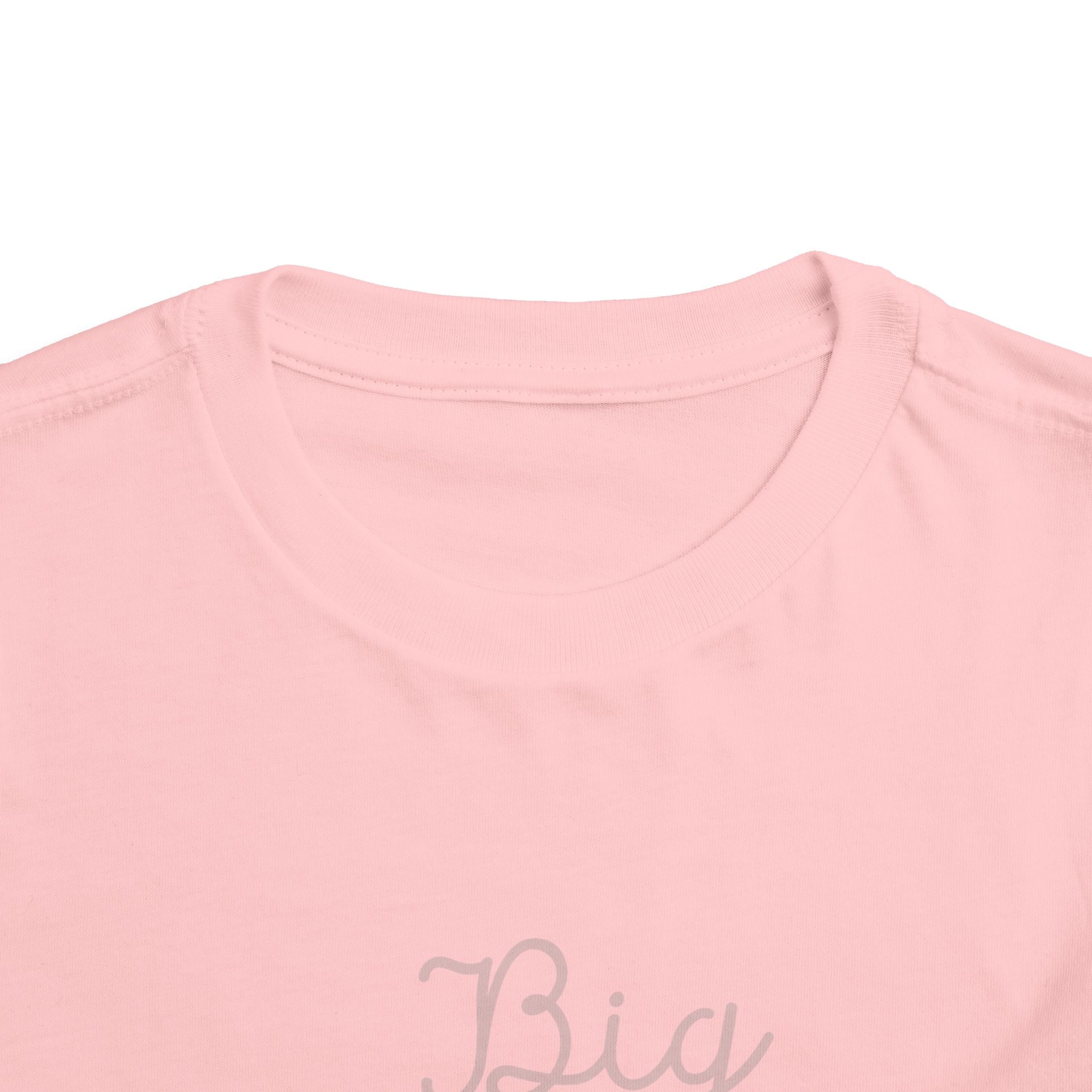 Pink Cursive - Big Sister Baby T-Shirt - Gift for New Siblings, Baby Showers