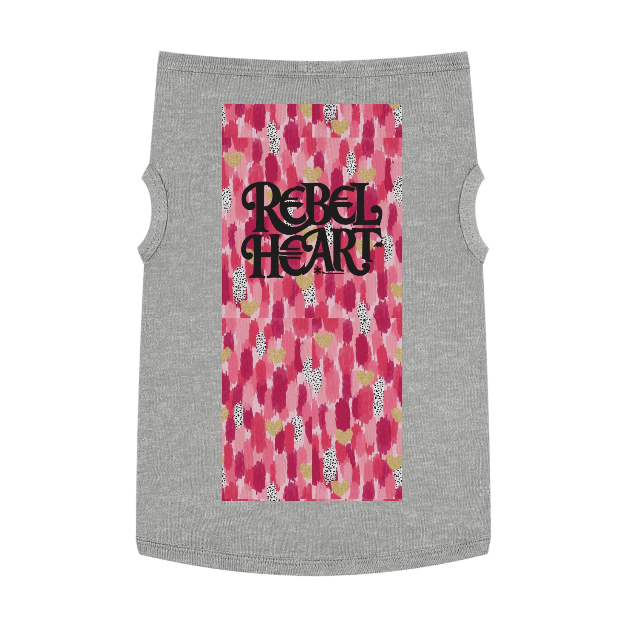 Rebel Heart Pink Confetti Pet Shirt - Stylish and Playful Dog Apparel