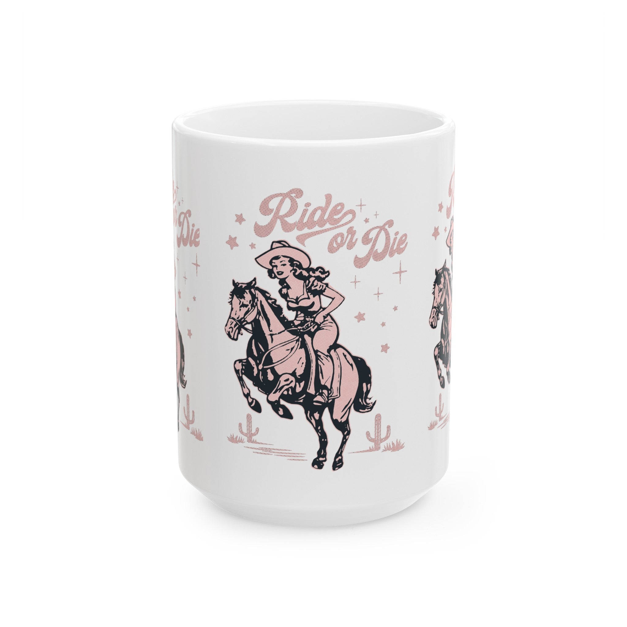 Ride or Die Cowgirl - Ceramic Mug, (11oz, 15oz)