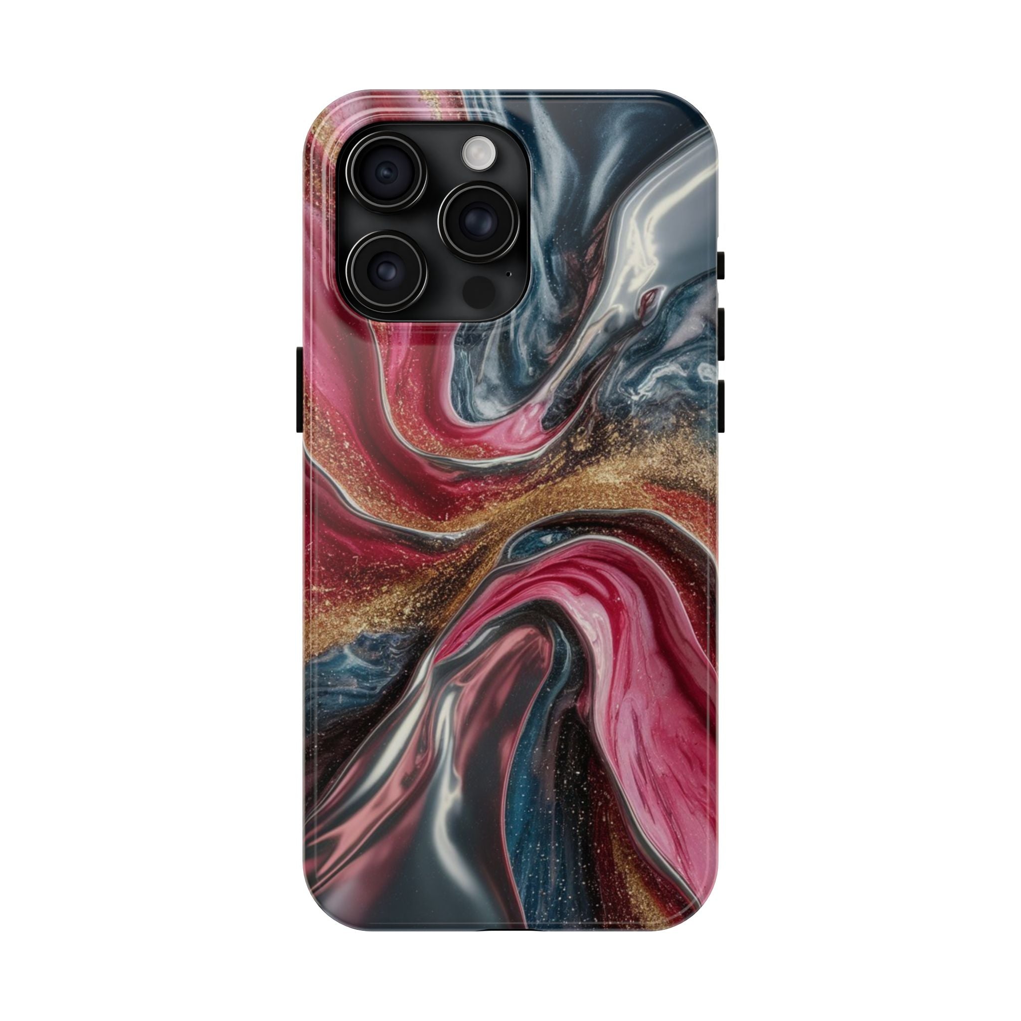 Metallic Swirl - Tough Case for iPhone 14, 15, 16 - Spruced Roost