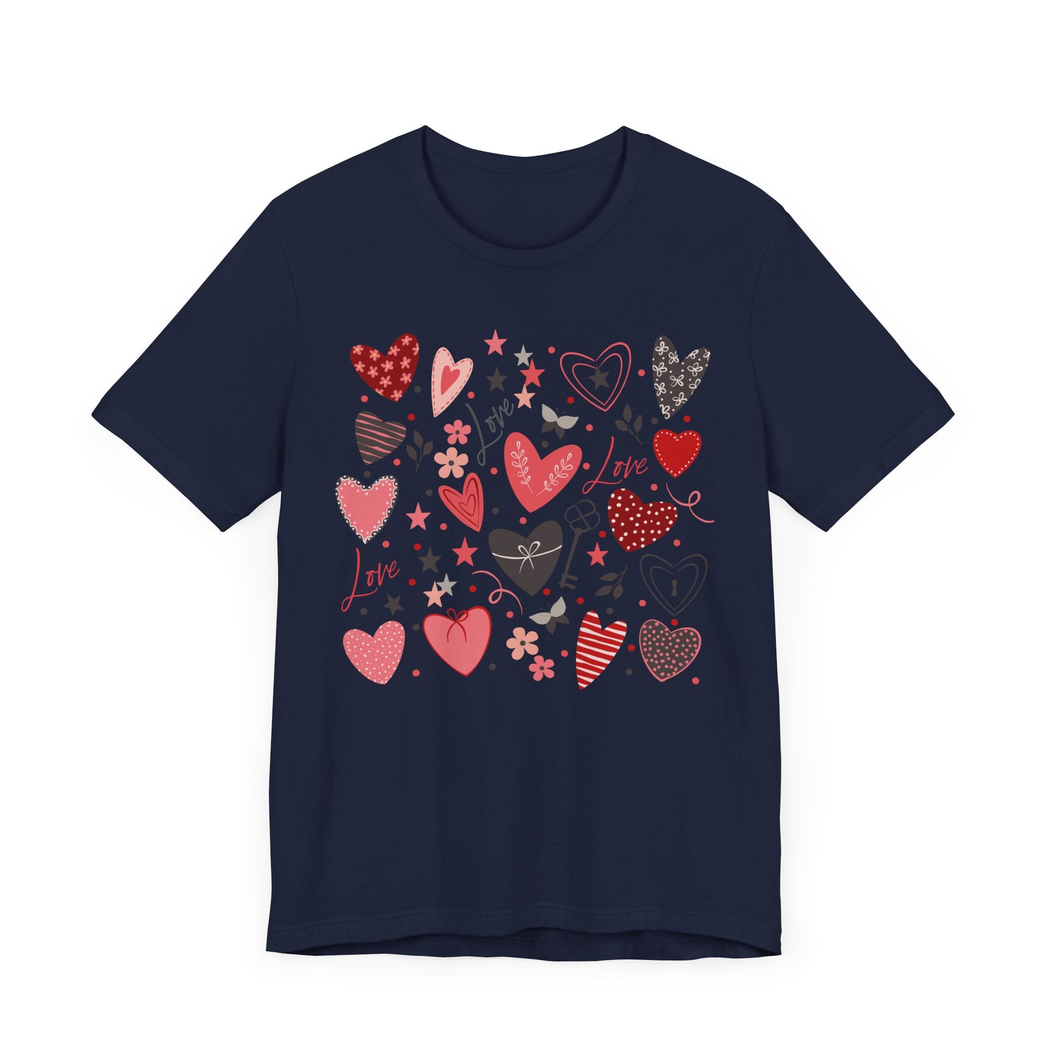 Base of Hearts Unisex Jersey Short Sleeve Tee - Navy