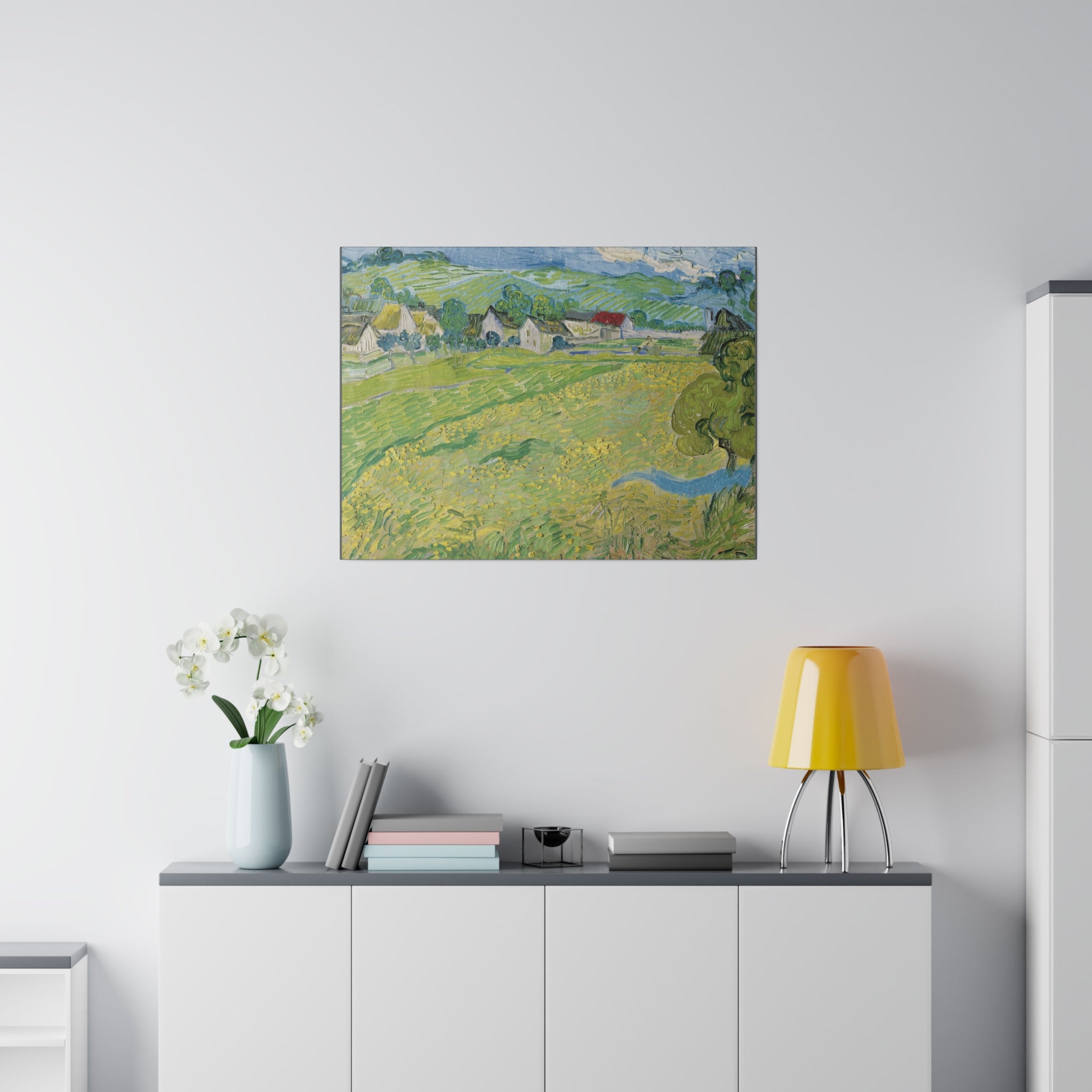 Les Vessenots à Auvers - Vincent van Gogh - Matte Canvas, Stretched, 0.75"