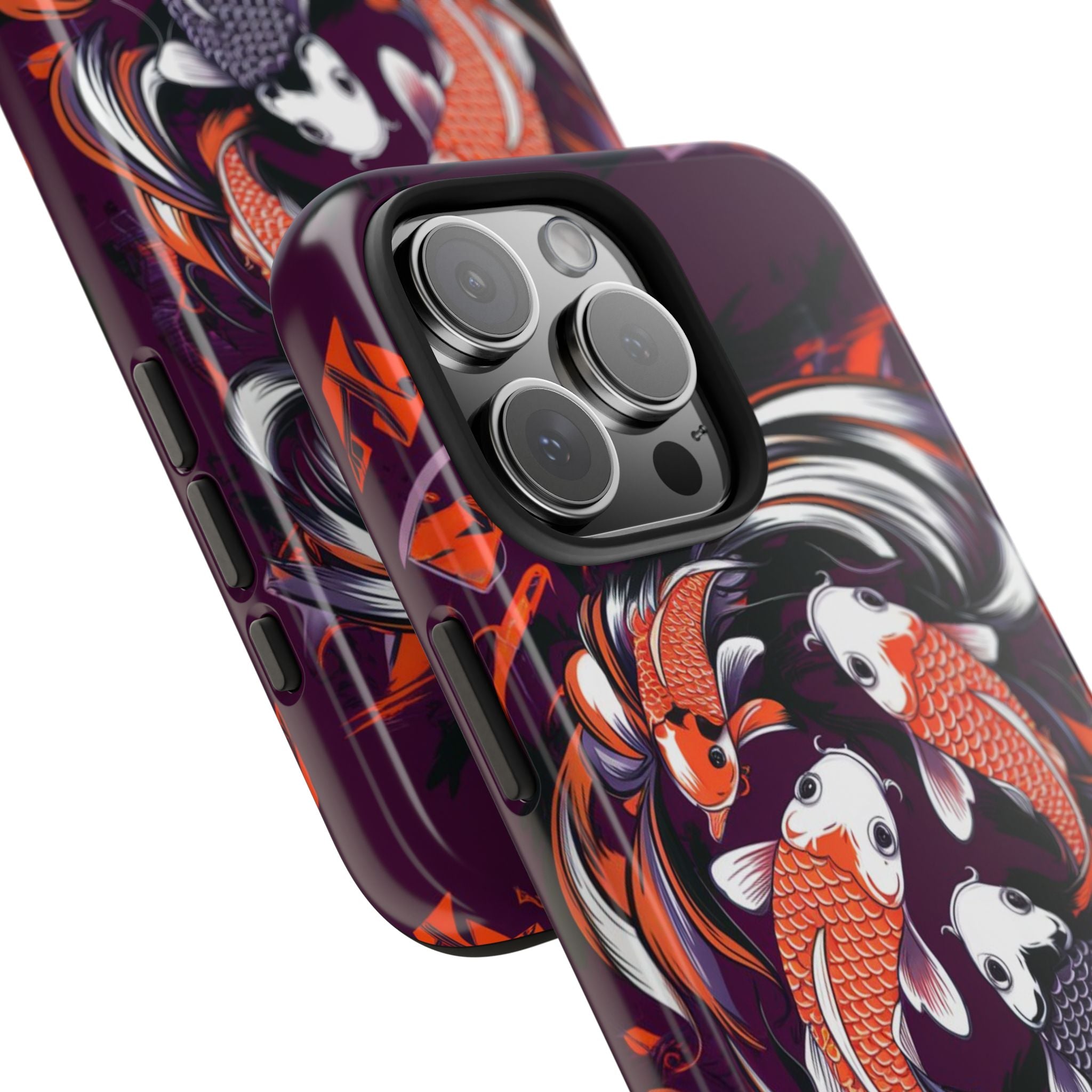 Koi Fish Purple - Tough Case for iPhone 14, 15, 16 - Spruced Roost