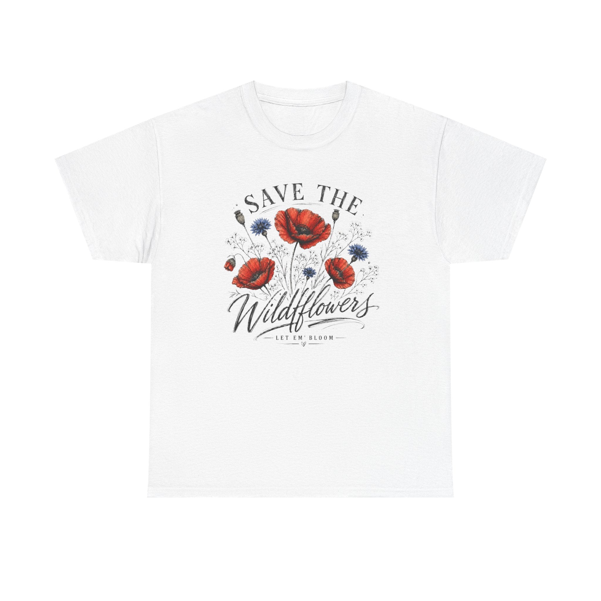 Save The Wildflowers T-Shirt — Poppy Floral Conservation Tee