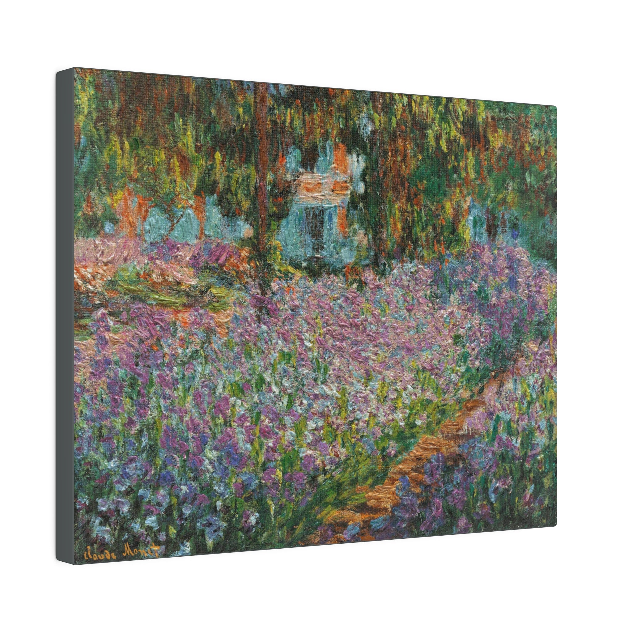 Iris's in Monet's Garden - Claude Monet Matte Canvas, Stretched, 0.75" - Spruced Roost