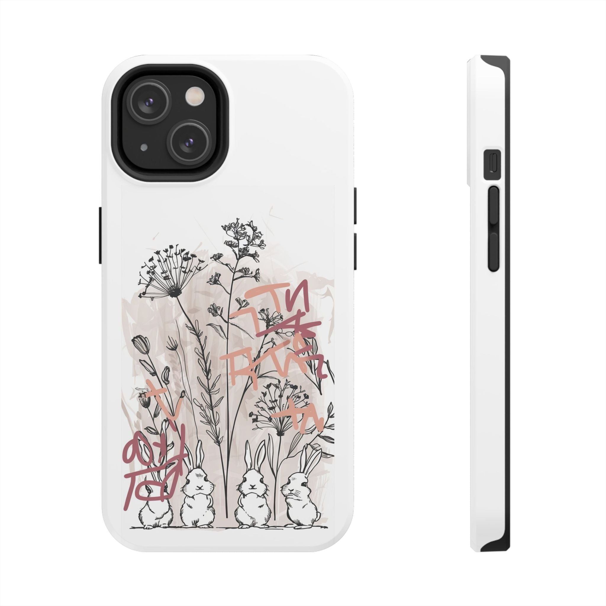 Grafitti Barden Bunnies - Tough Case for iPhone 14, 15, 16 - Spruced Roost