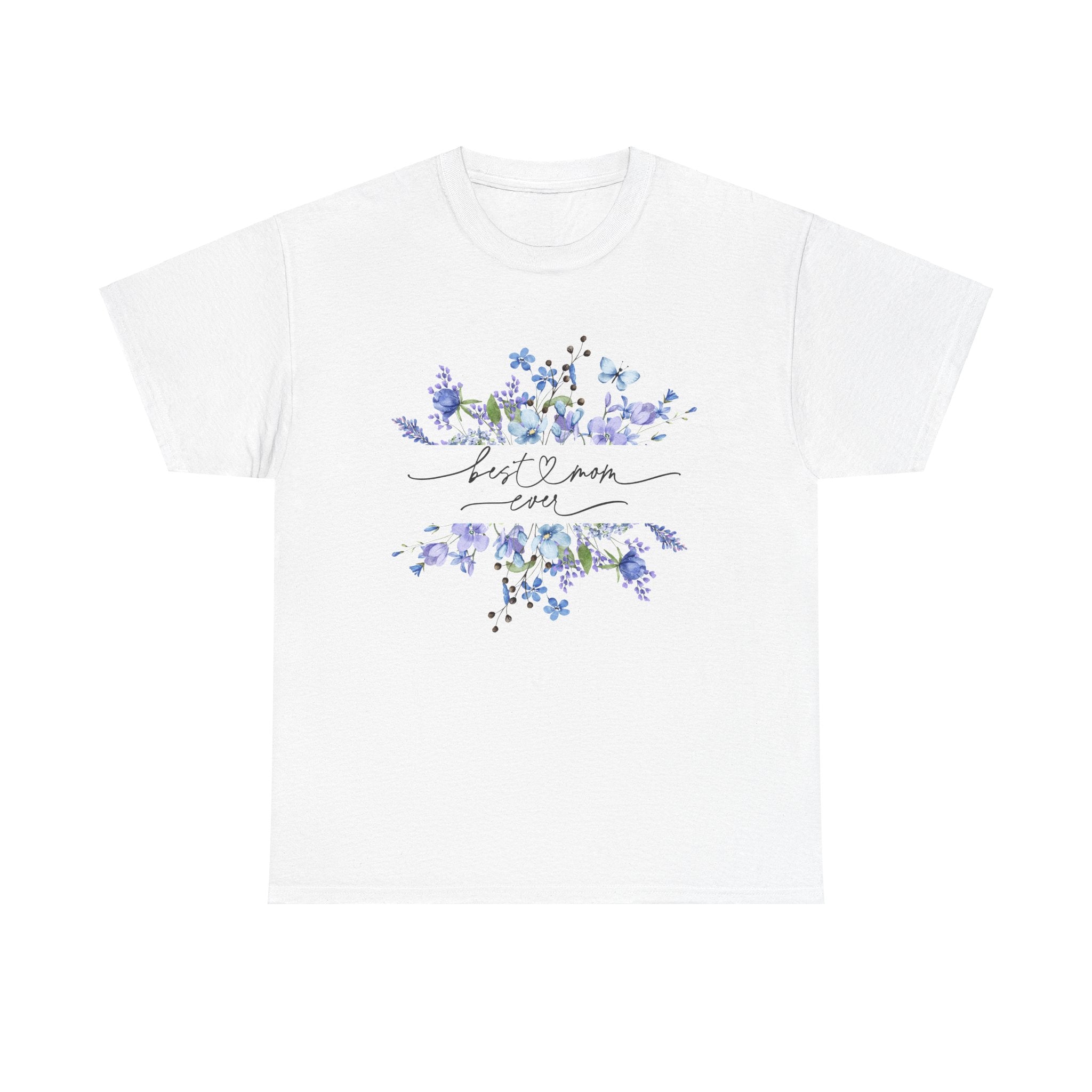 Blue floral Mama Colorful Unisex Heavy Cotton Tee - Spruced Roost