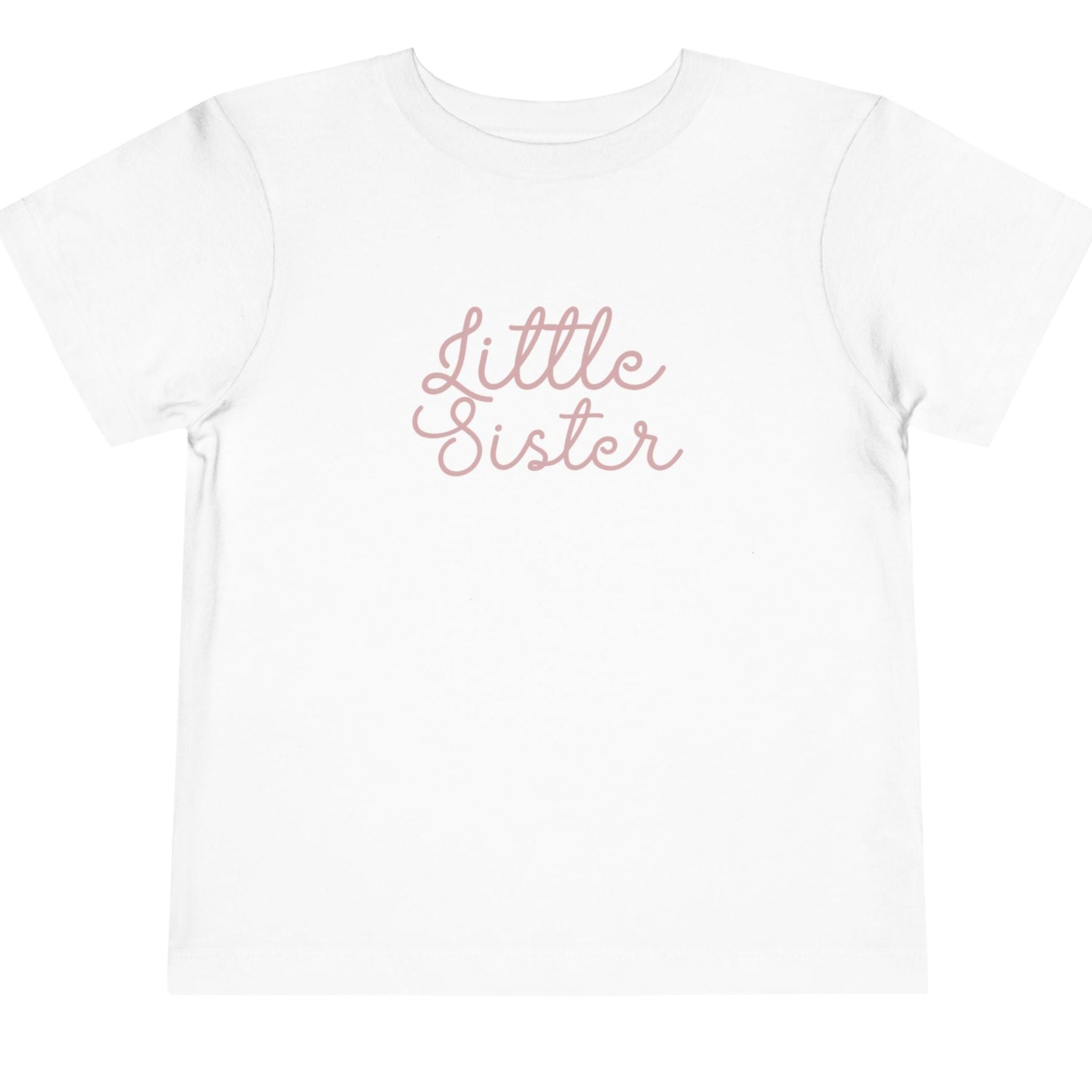 Pink Cursive - Little Sister Onesie - Long-Sleeve Organic Bodysuit