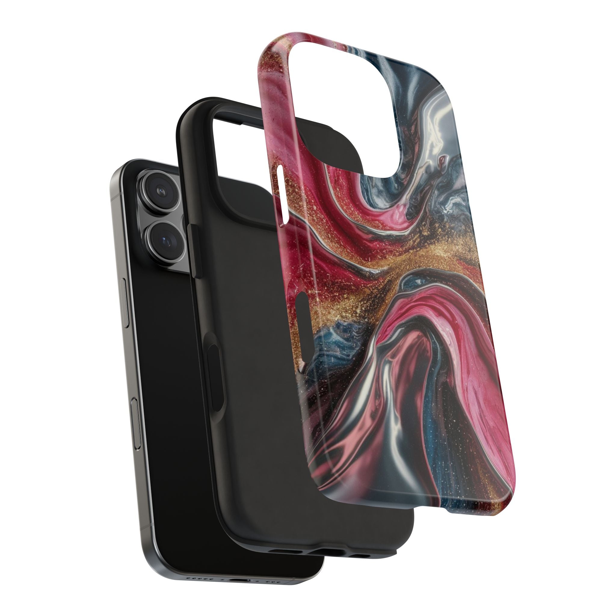 Metallic Swirl - Tough Case for iPhone 14, 15, 16 - Spruced Roost