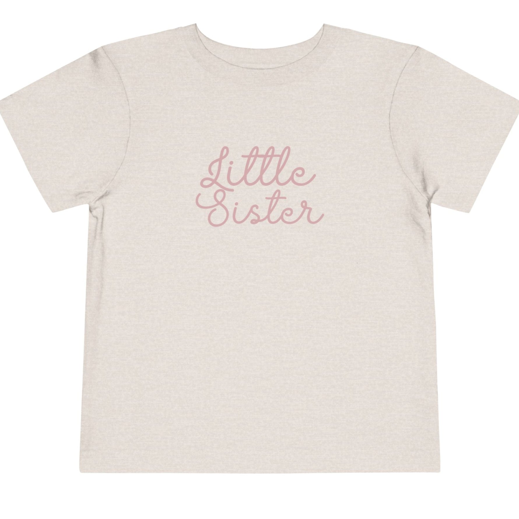 Pink Cursive - Little Sister Onesie - Long-Sleeve Organic Bodysuit