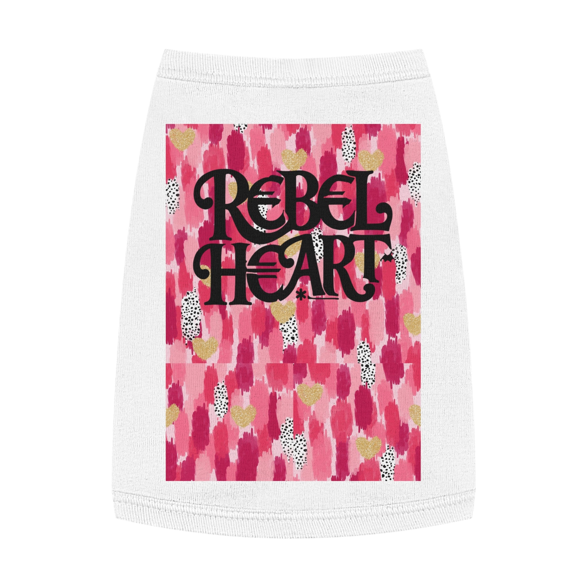 Rebel Heart Pink Confetti Pet Shirt - Stylish and Playful Dog Apparel