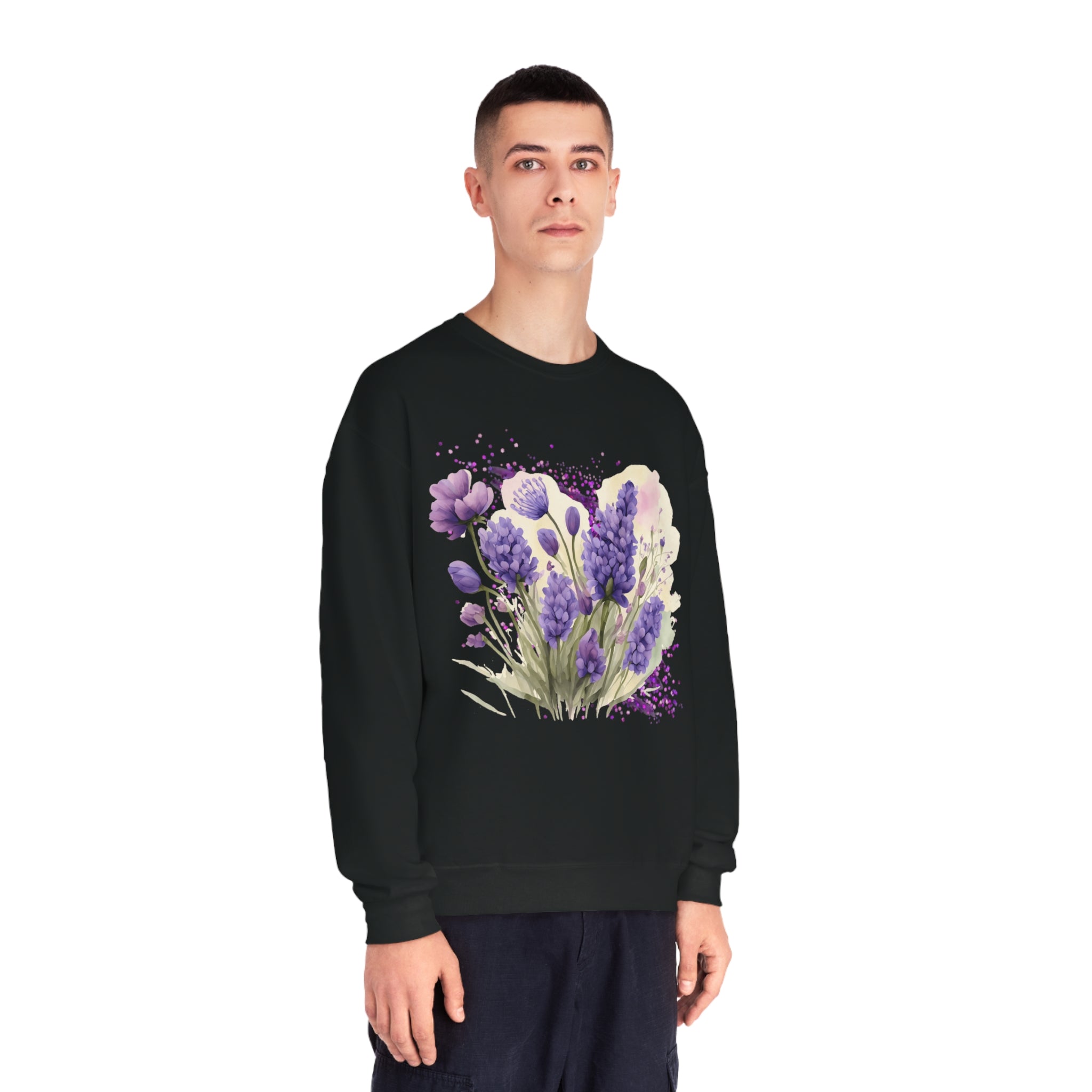 Lavender Glitter Unisex NuBlend® Crewneck Sweatshirt